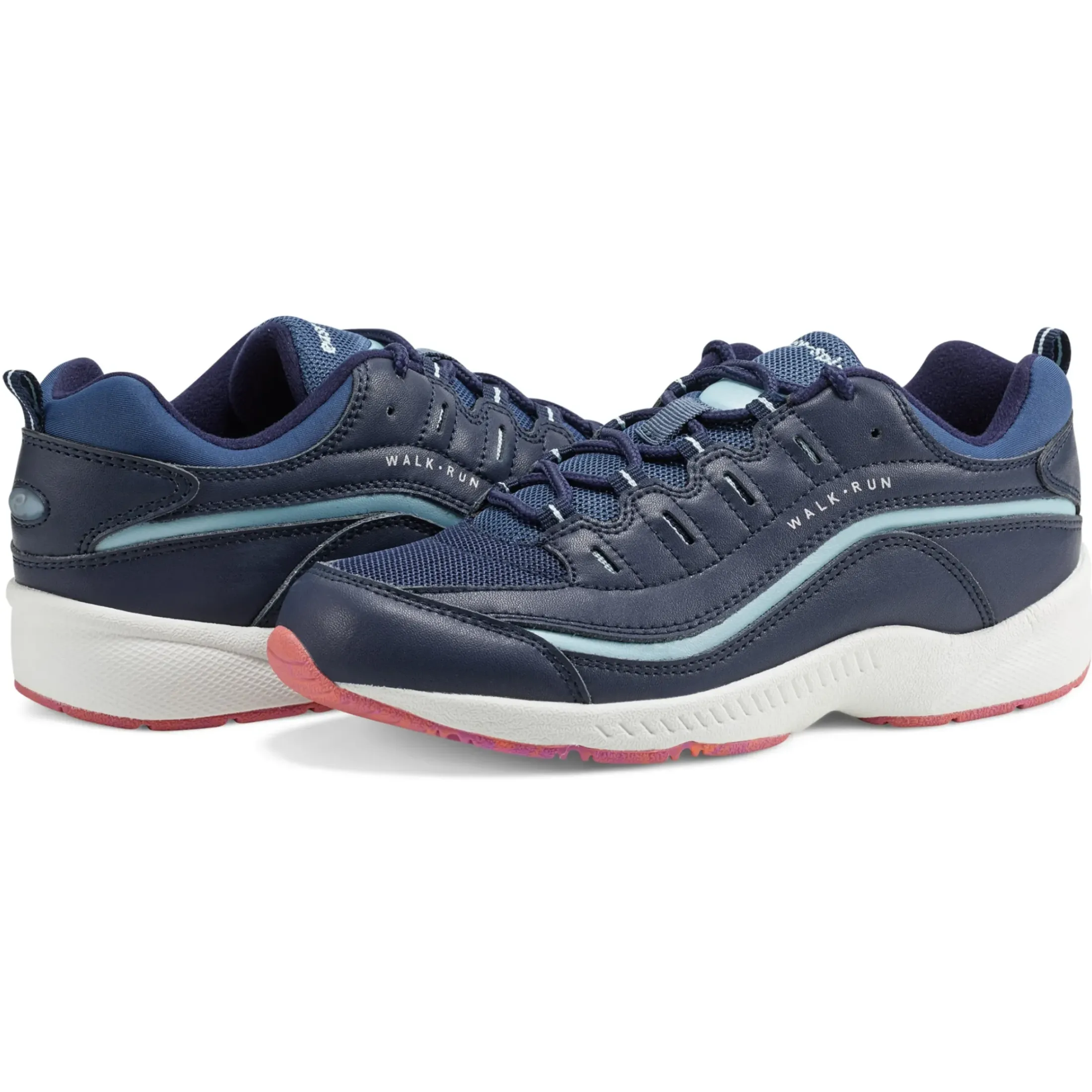 Romy & Friends|Romy Walking Shoes>Easy Spirit Romy Walking Shoes Navy Leather