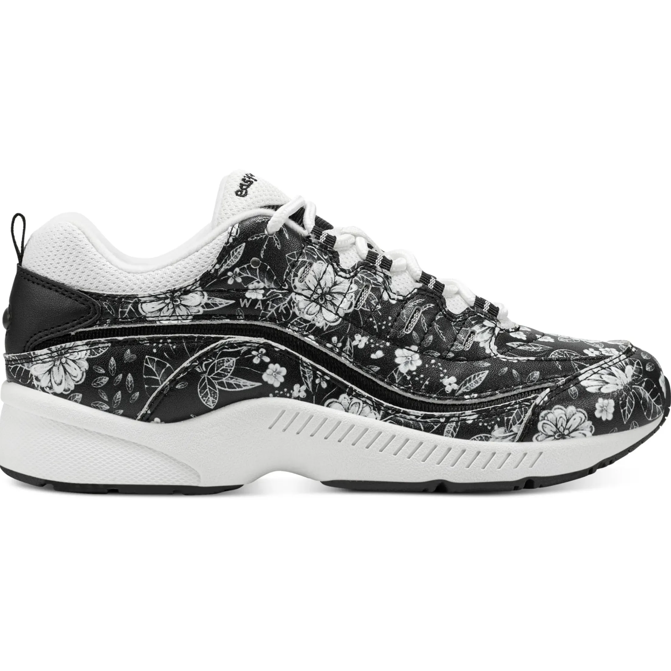 Romy & Friends|Romy Walking Shoes>Easy Spirit Romy Walking Shoes Black/White Floral