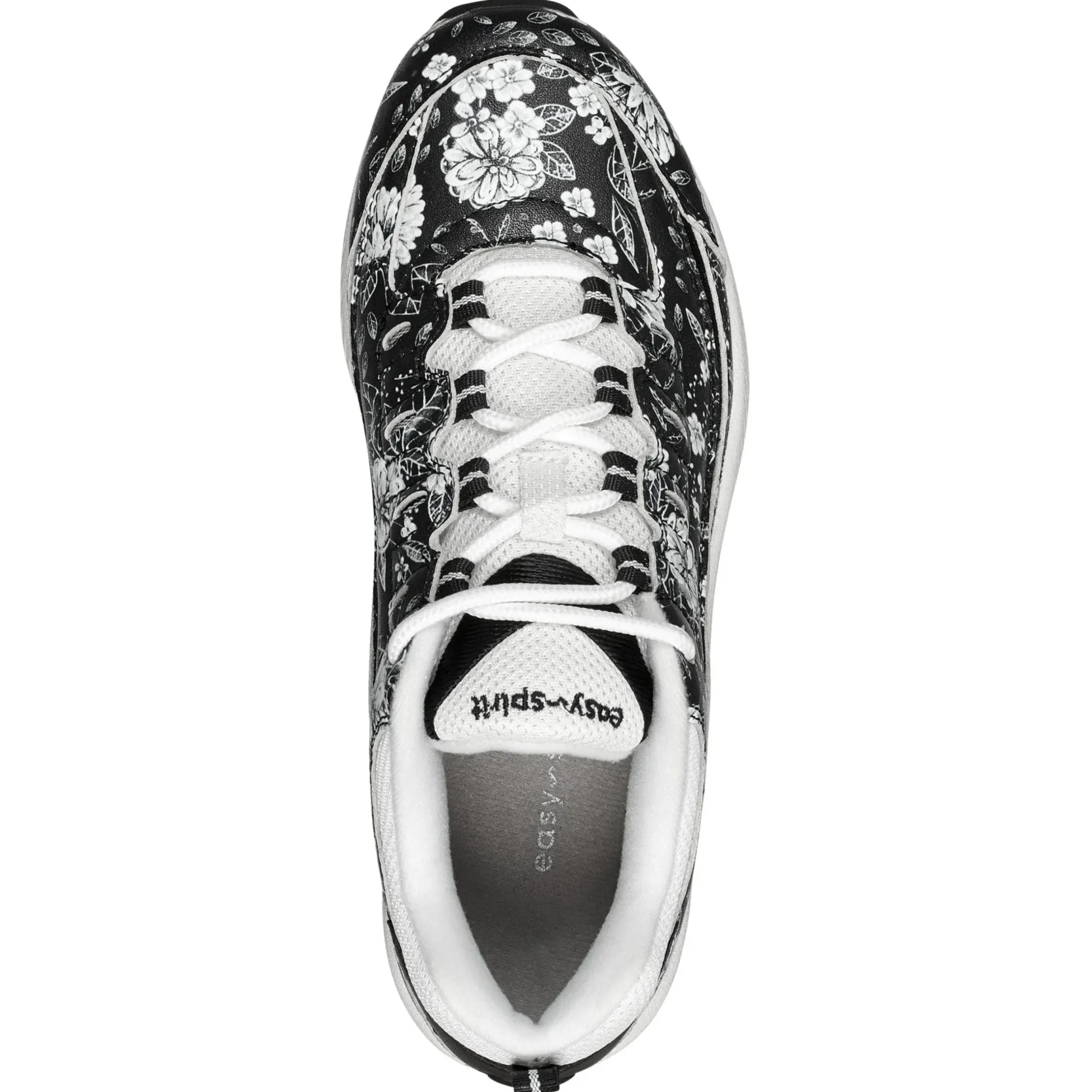 Romy & Friends|Romy Walking Shoes>Easy Spirit Romy Walking Shoes Black/White Floral