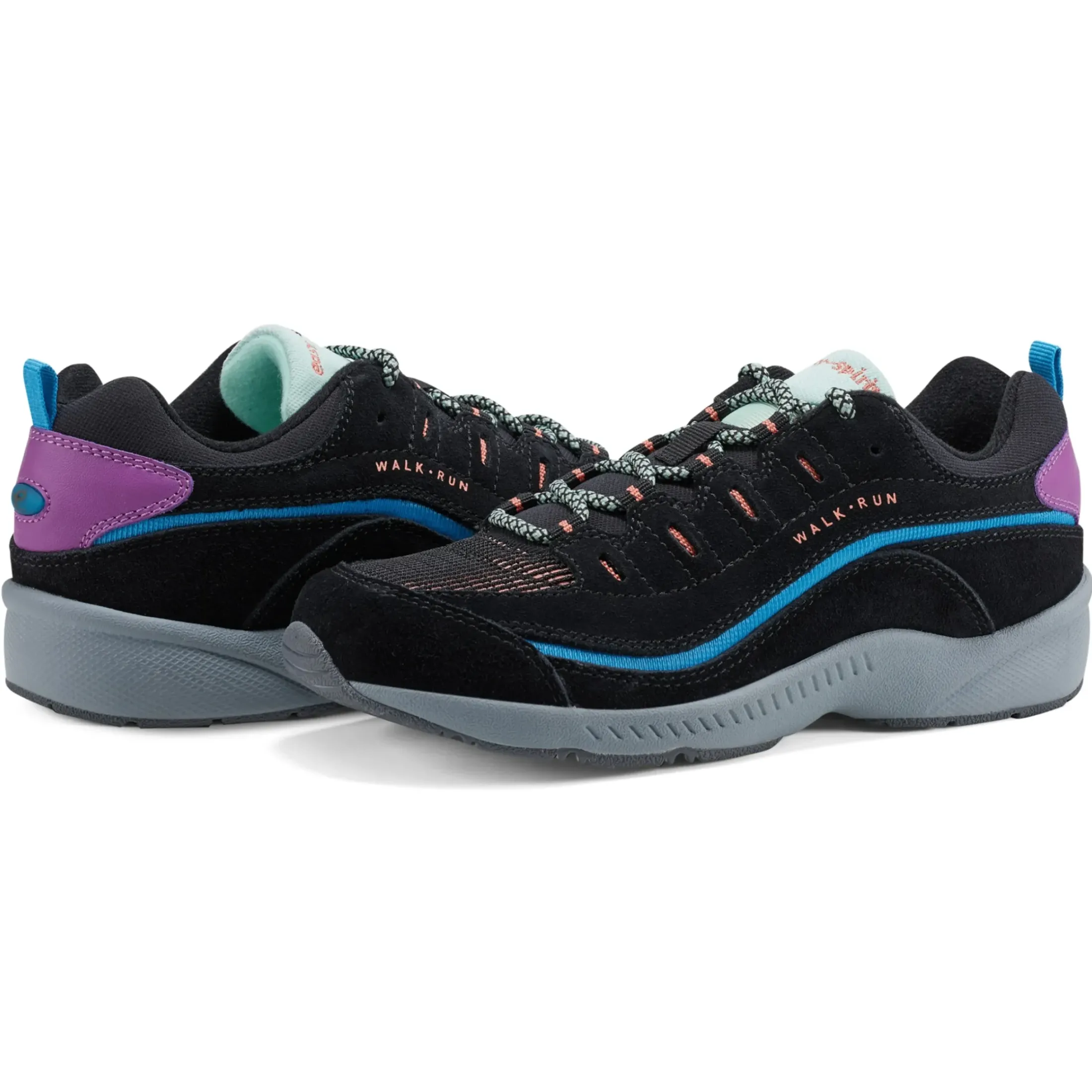 Romy & Friends|Romy Walking Shoes>Easy Spirit Romy Walking Shoes Black/Blue/Orange