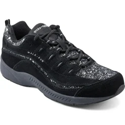 Romy & Friends|Romy Walking Shoes>Easy Spirit Romy Walking Shoes Black Silver Glitter