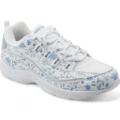 Romy & Friends|Romy Walking Shoes>Easy Spirit Romy Walking Shoes White/Blue Floral