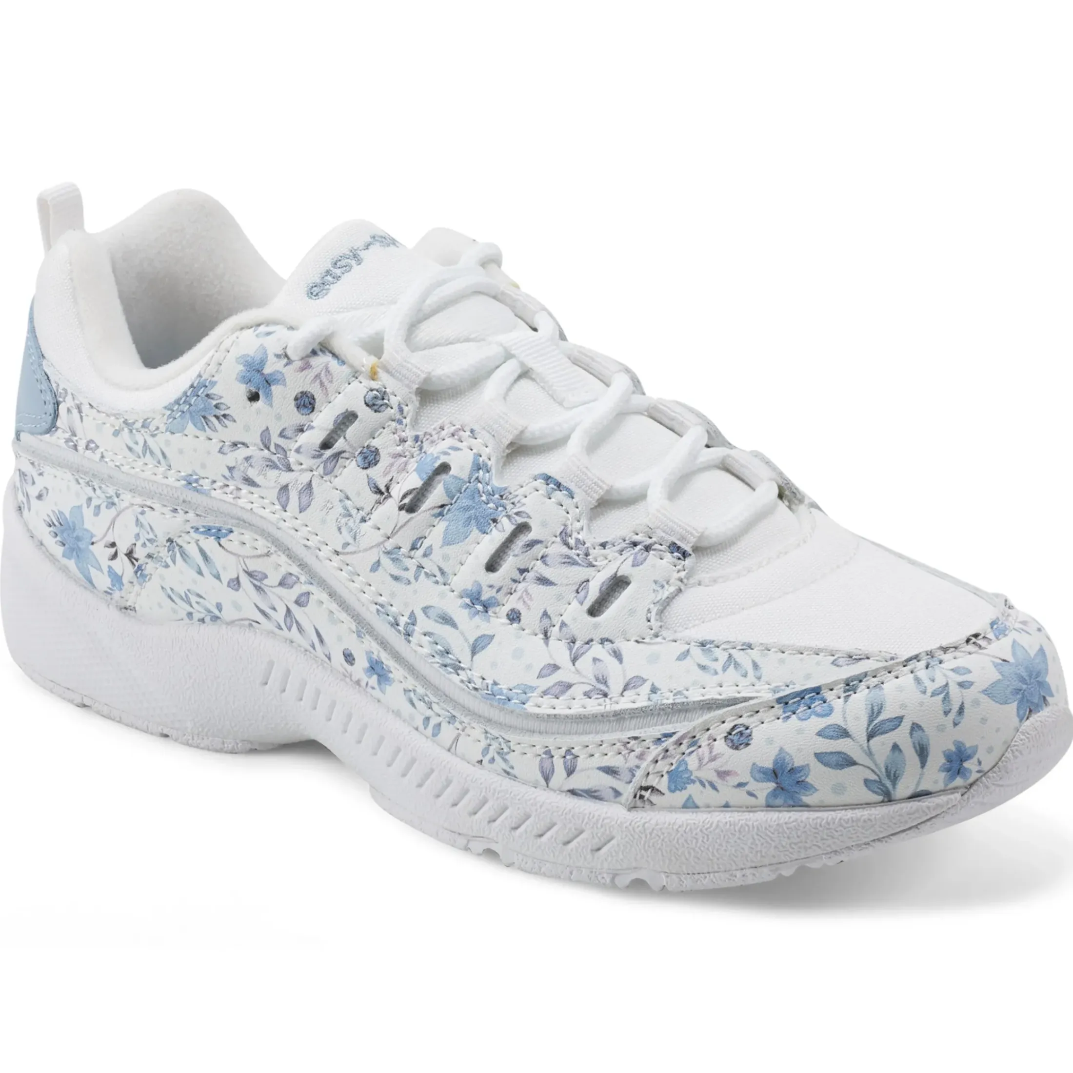 Romy & Friends|Romy Walking Shoes>Easy Spirit Romy Walking Shoes White/Blue Floral