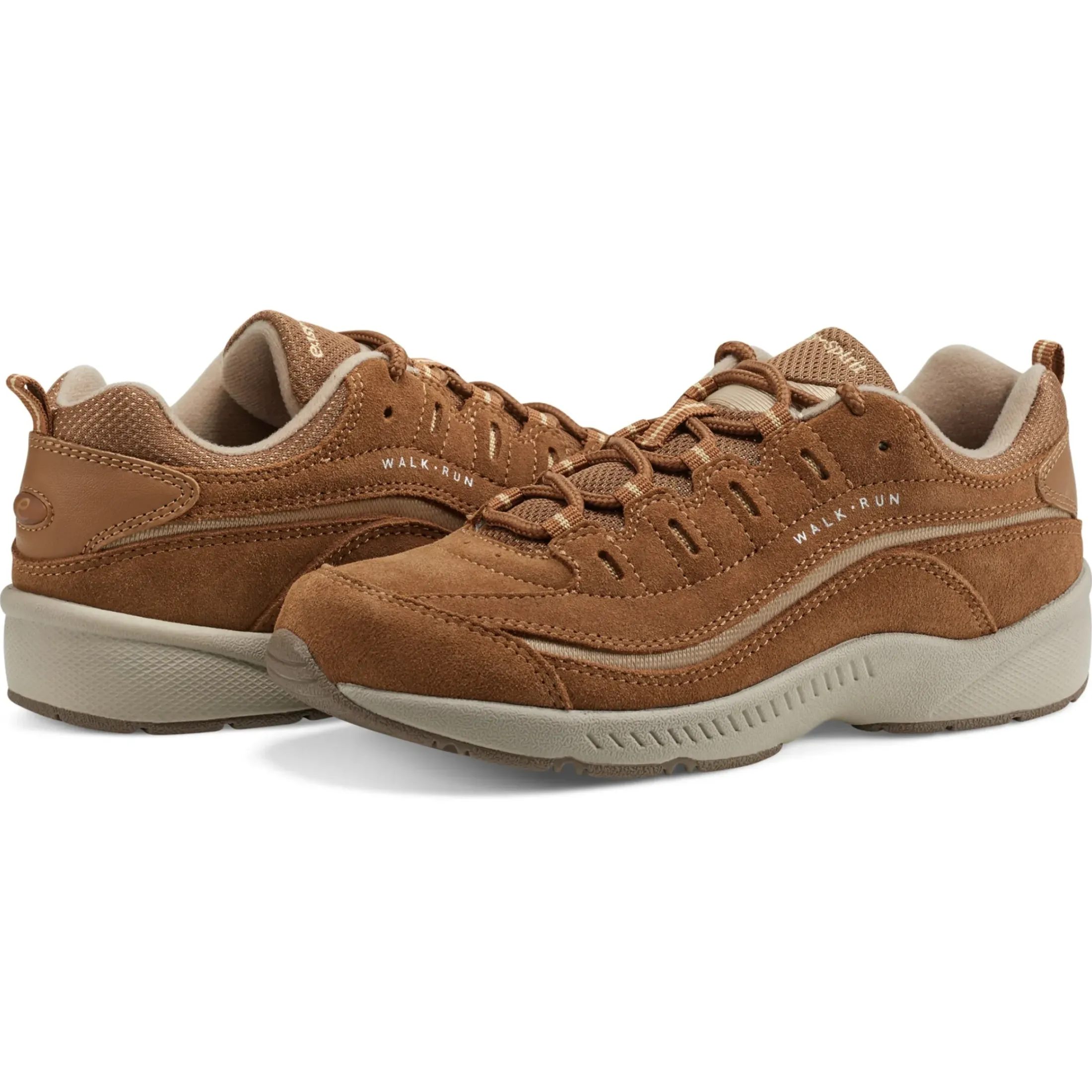 Romy & Friends|Romy Walking Shoes>Easy Spirit Romy Walking Shoes Medium Brown Suede