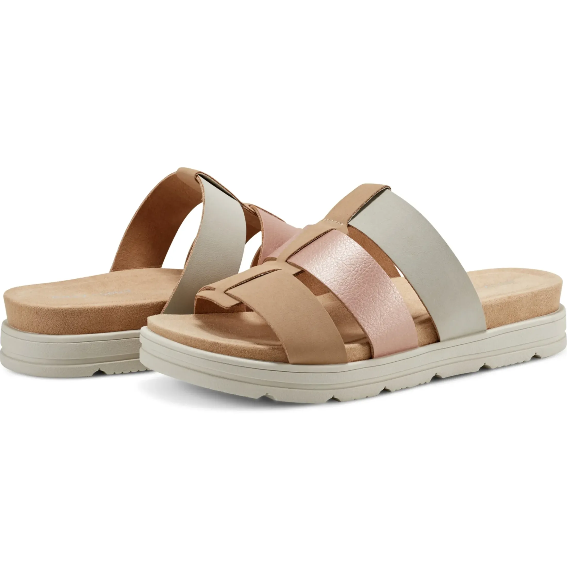 Casual|Sandals>Easy Spirit Salana Slip On Sandals Light Natural