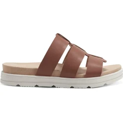 Casual|Sandals>Easy Spirit Salana Slip On Sandals Dark Tan