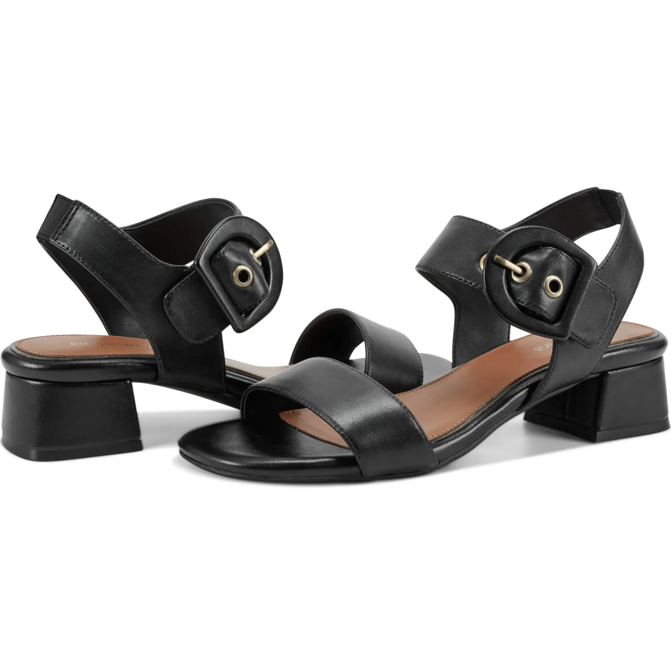 Dress|Sandals>Easy Spirit Selina Heeled Sandals Black Leather