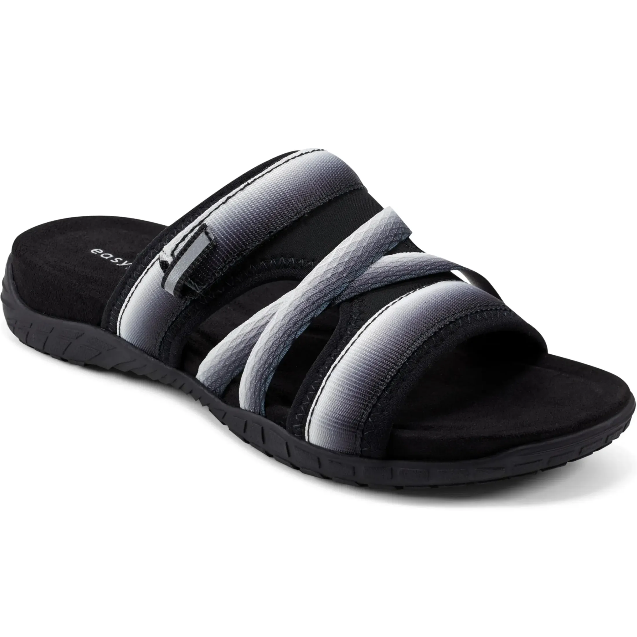 Sport|Explore24>Easy Spirit Shells Flat Sandals Black Ombre
