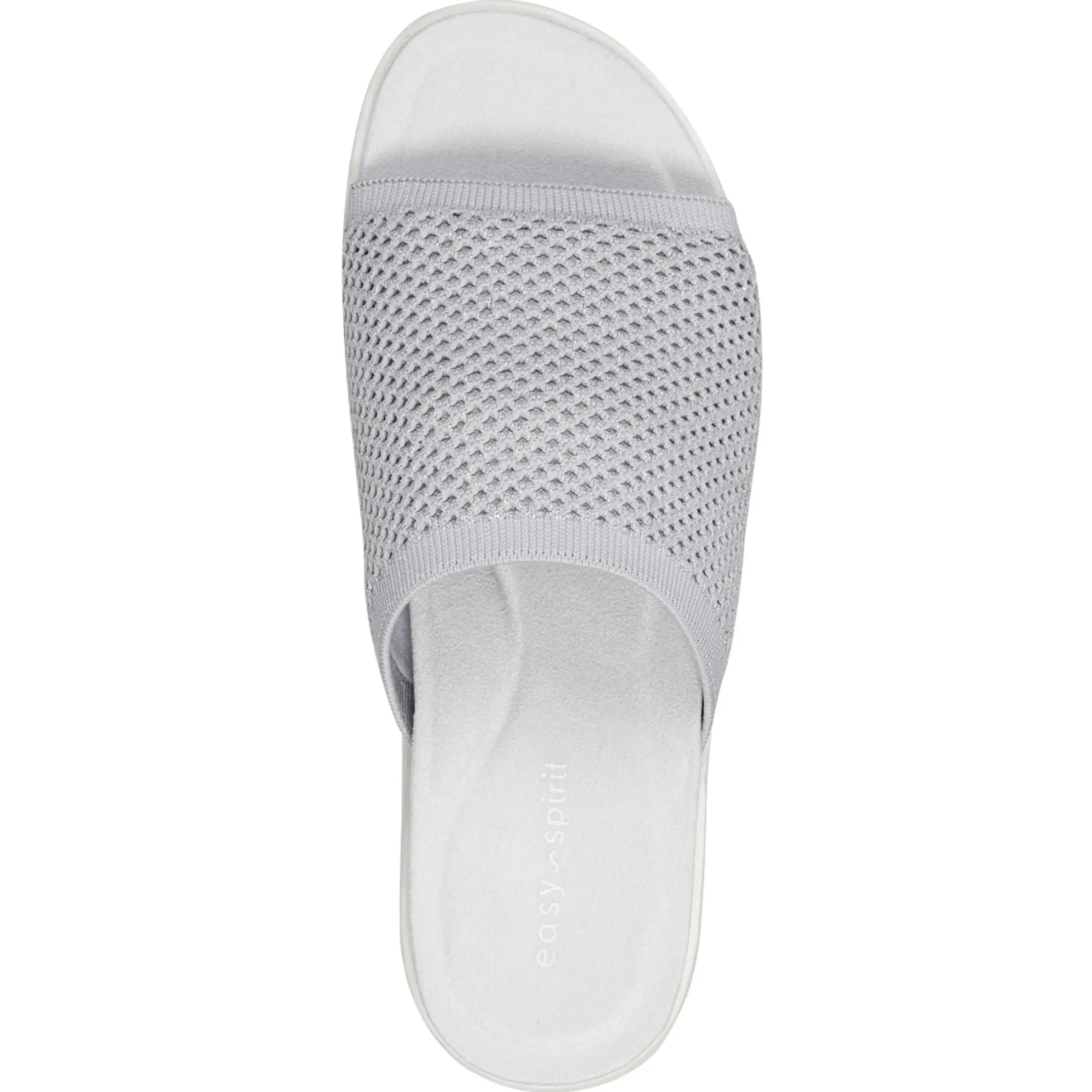 Casual|Flats>Easy Spirit Siena Flat Slide Sandals Light Grey
