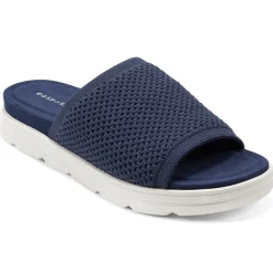 Casual|Flats>Easy Spirit Siena Flat Slide Sandals Navy