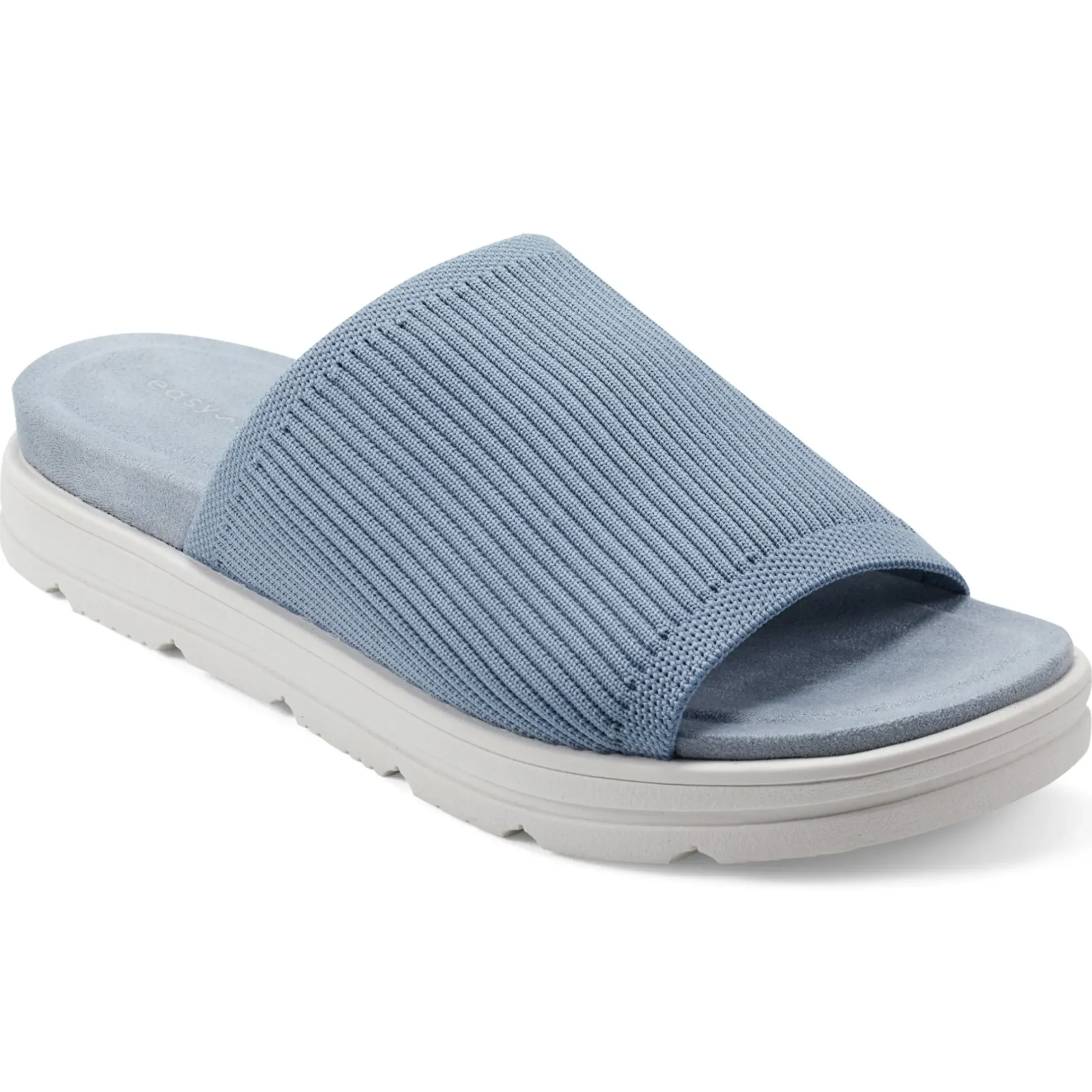 Casual|Flats>Easy Spirit Siena Flat Slide Sandals Light Blue
