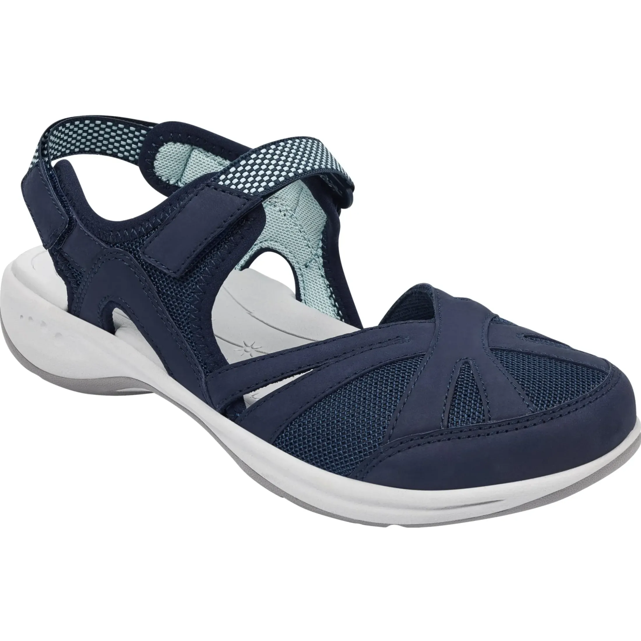 Sport|Explore24>Easy Spirit Splash Nubuck Flat Hiking Sandals Dress Blue Multi