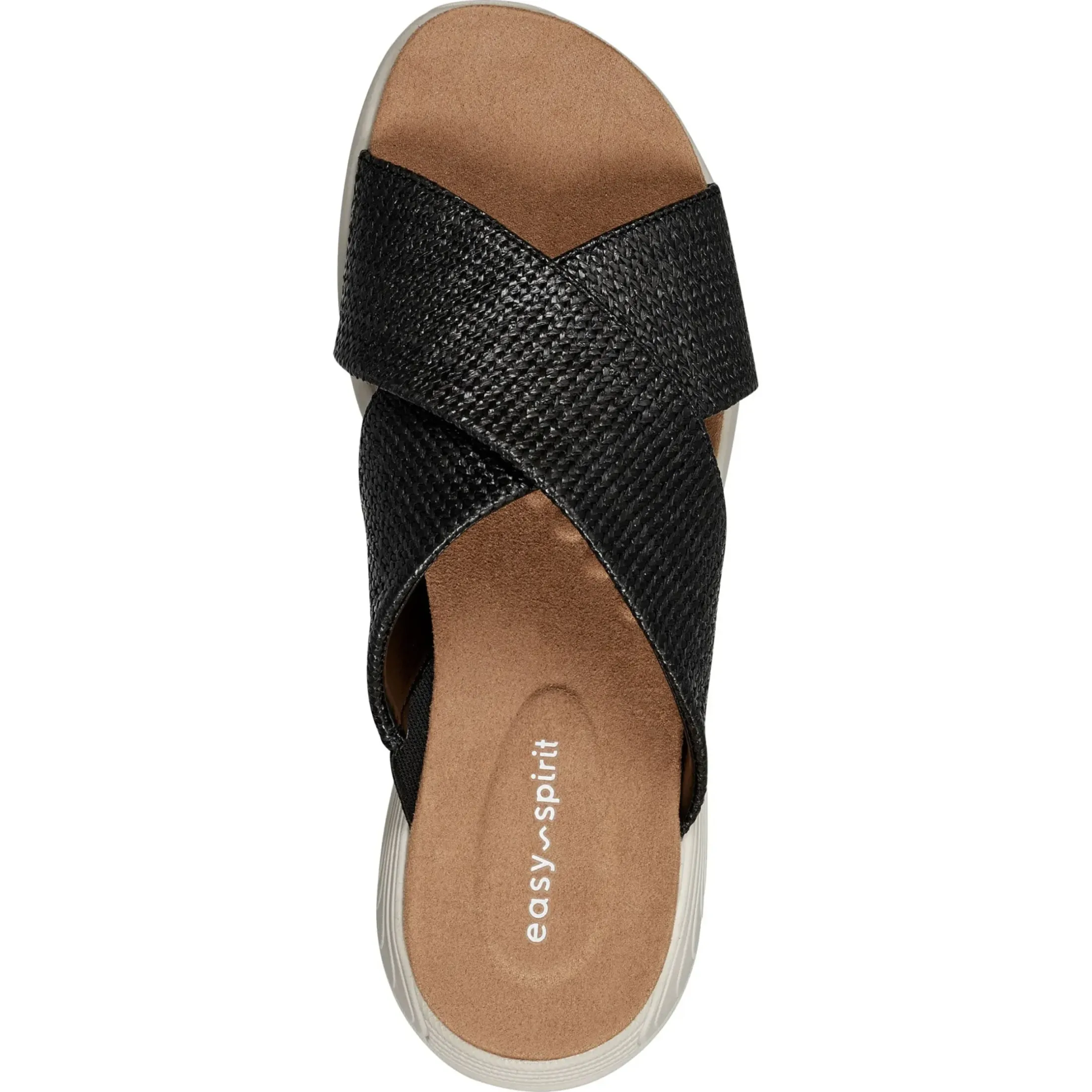 Traciee|Casual>Easy Spirit Taite Slip On Sandals Black Raffia