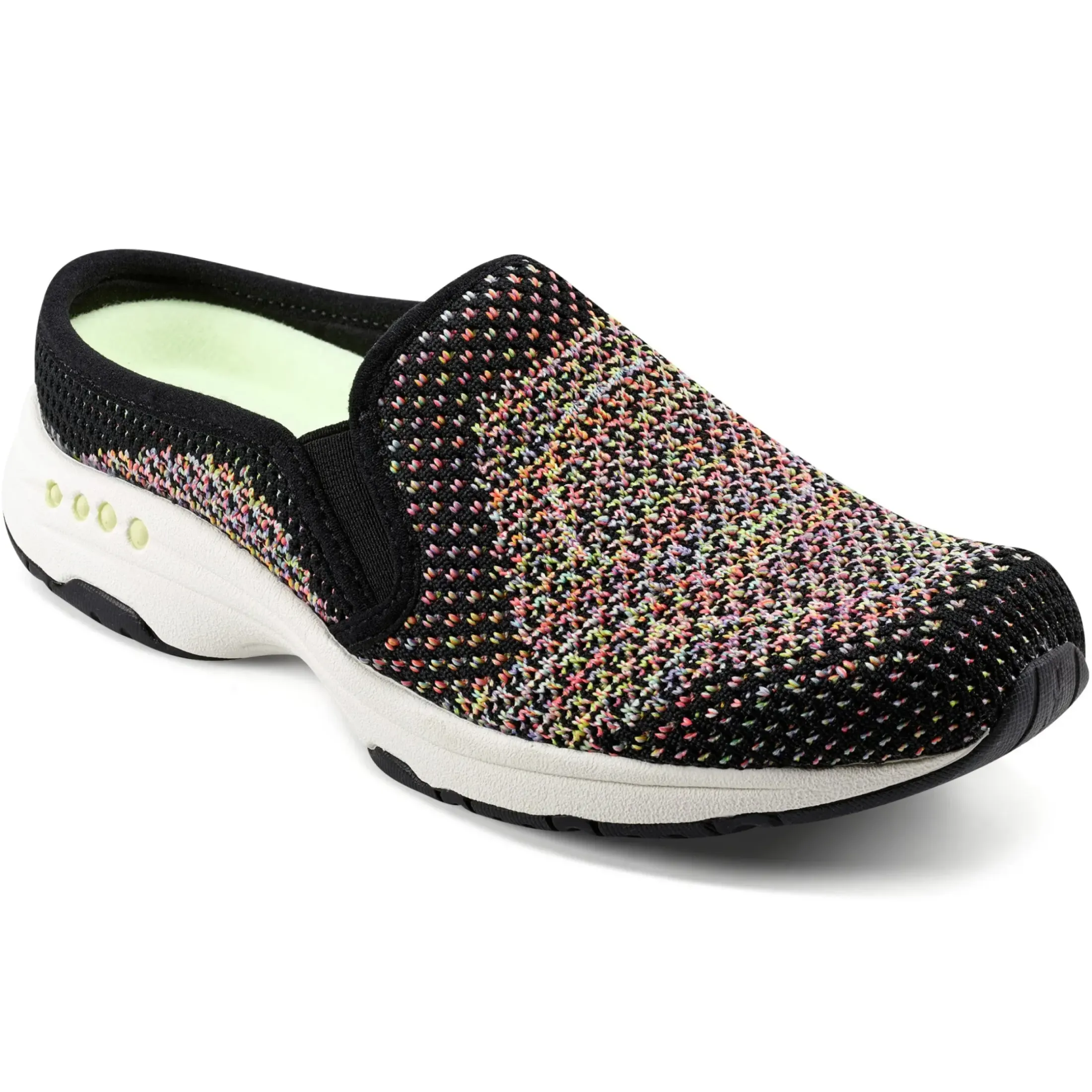 Traveltime Family|Slip Ons>Easy Spirit Takeknit Eco Clogs Black Multi