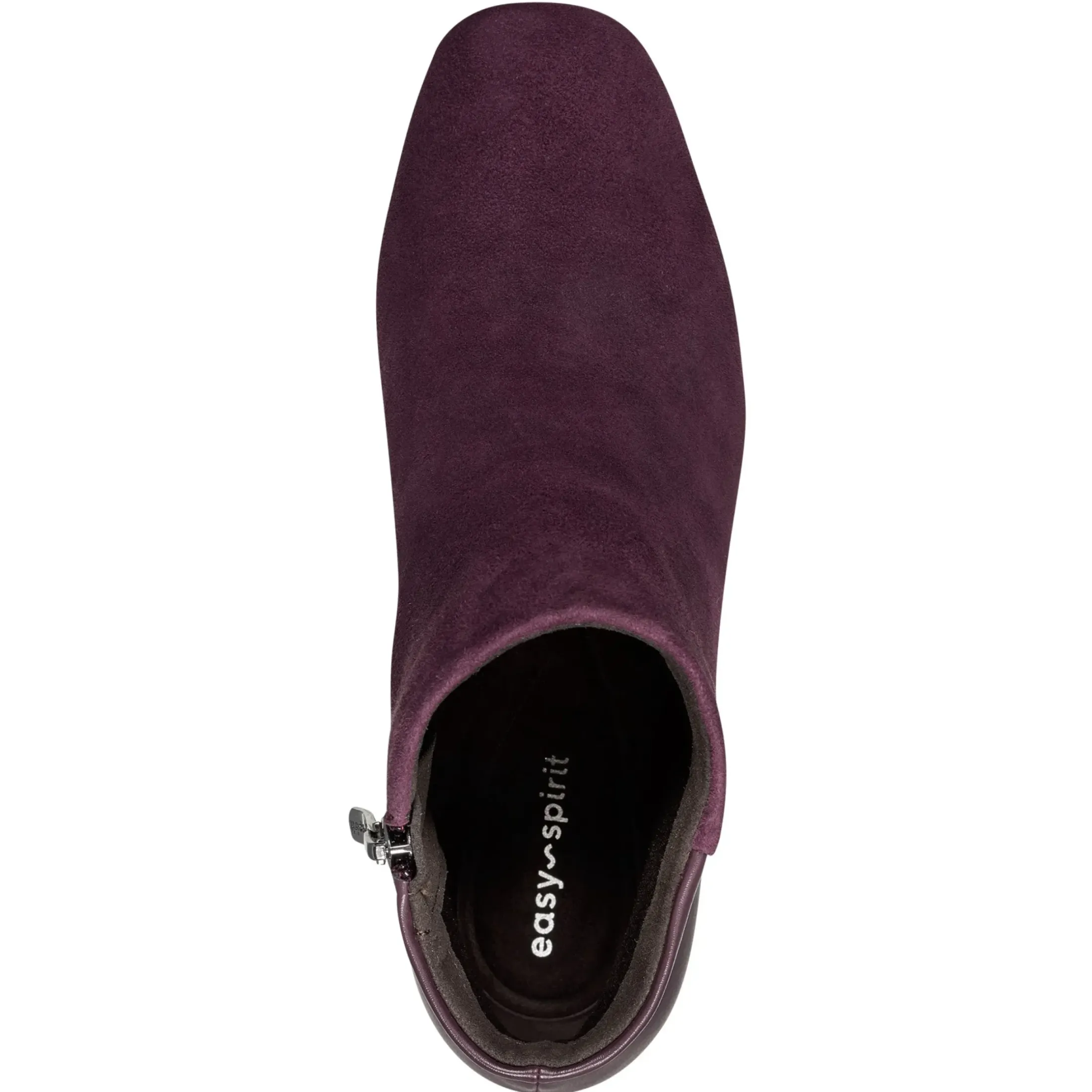 eFlex|eFlex>Easy Spirit Tamara Heeled Booties Dark Purple Suede