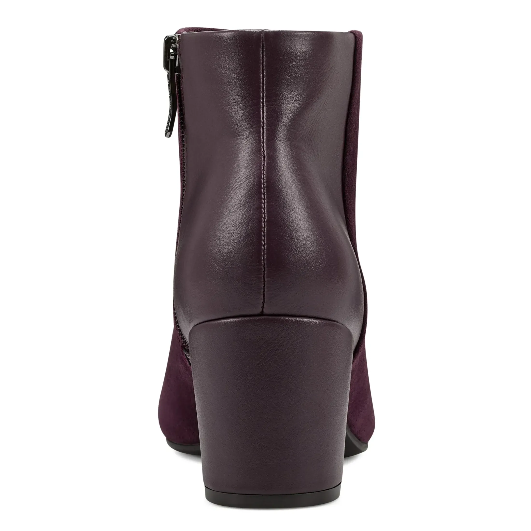 eFlex|eFlex>Easy Spirit Tamara Heeled Booties Dark Purple Suede