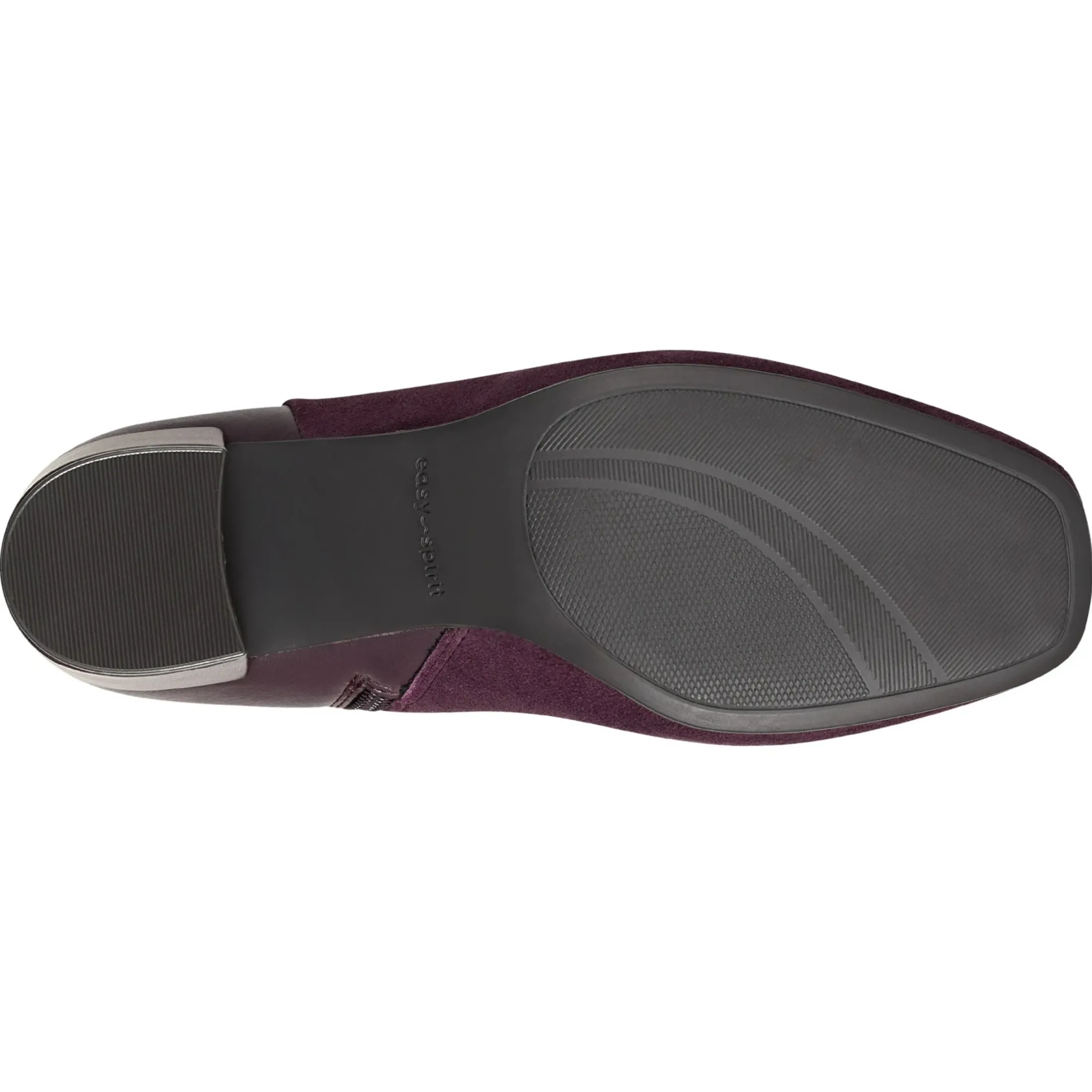 eFlex|eFlex>Easy Spirit Tamara Heeled Booties Dark Purple Suede