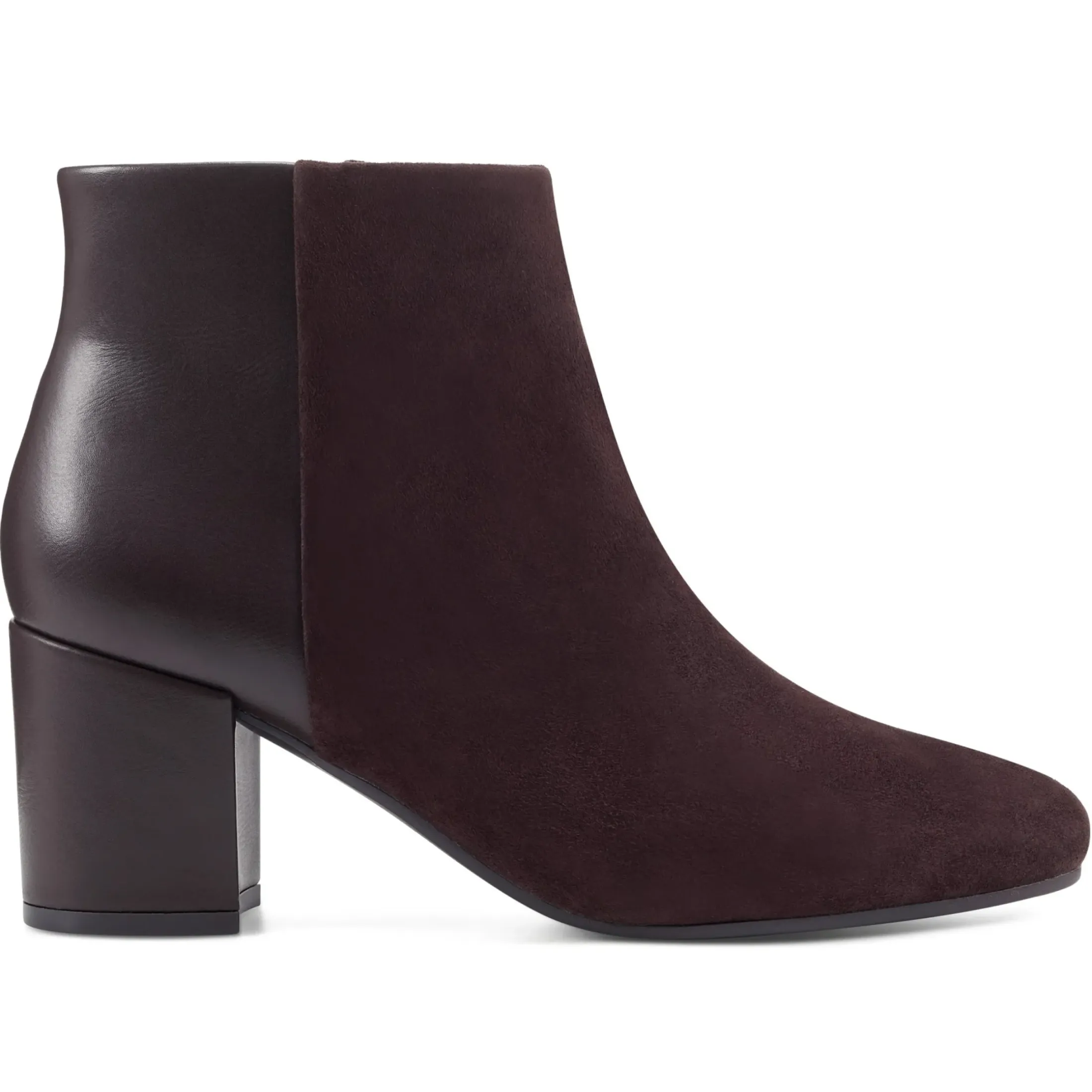 eFlex|eFlex>Easy Spirit Tamara Heeled Booties Dark Brown Suede