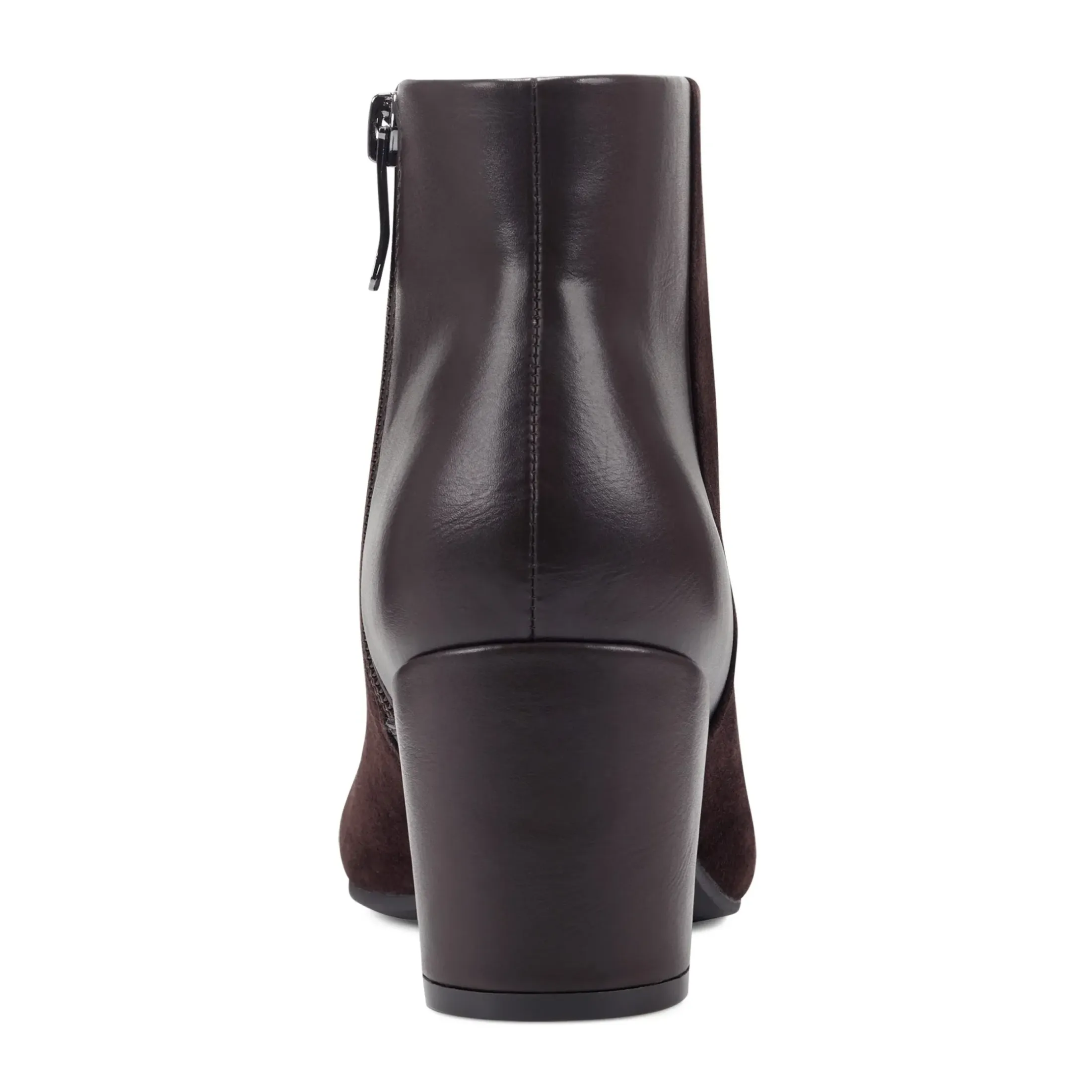 eFlex|eFlex>Easy Spirit Tamara Heeled Booties Dark Brown Suede