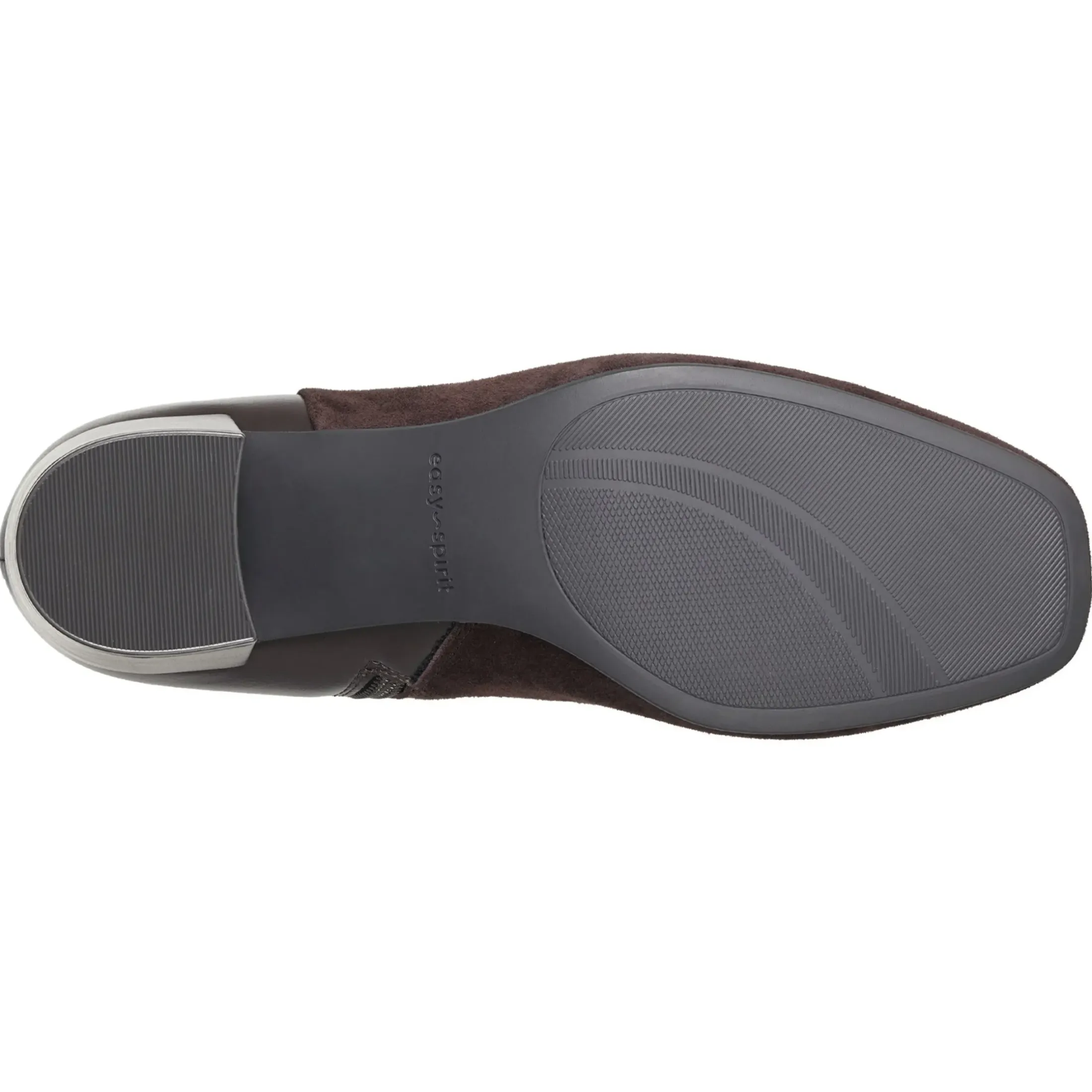 eFlex|eFlex>Easy Spirit Tamara Heeled Booties Dark Brown Suede