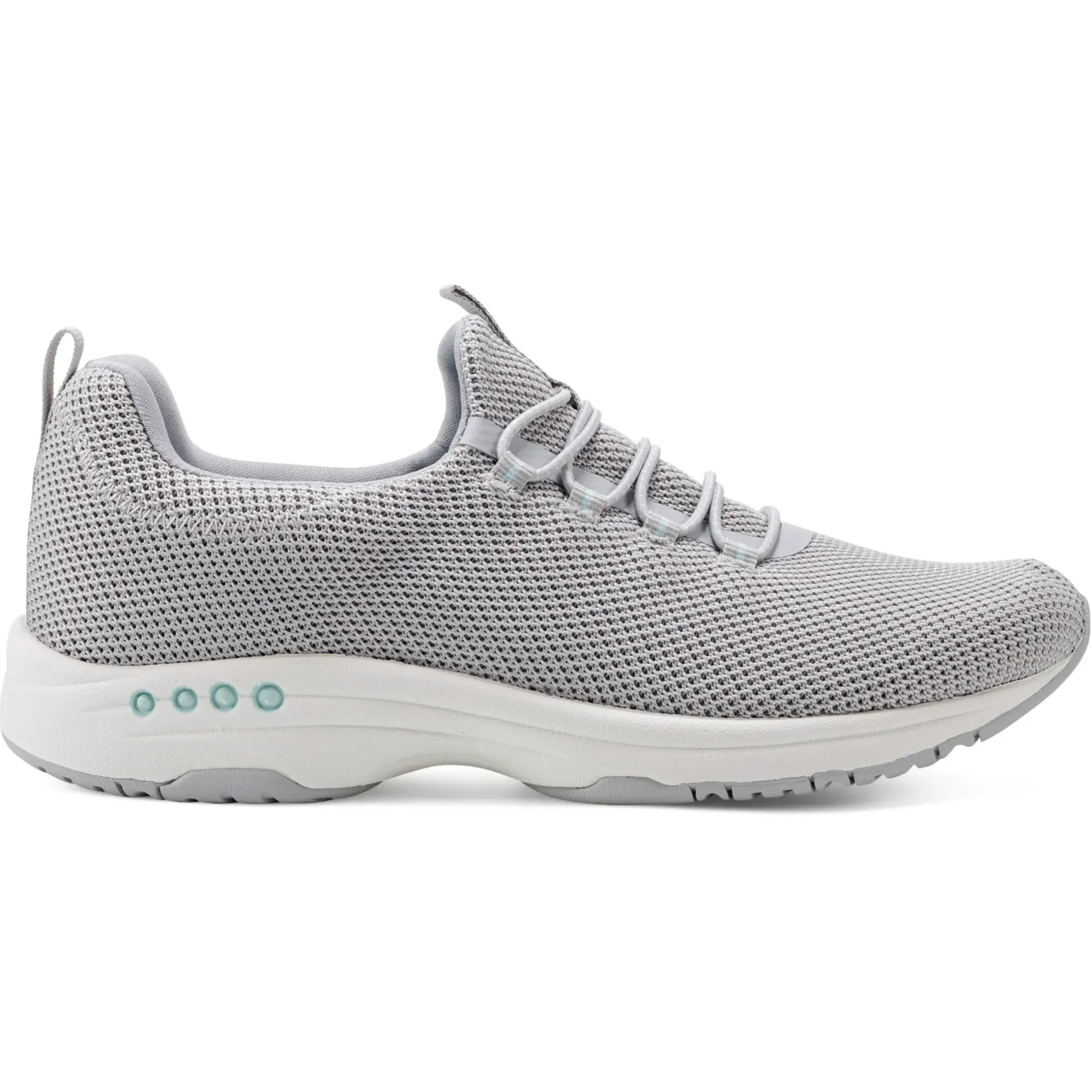 Traveltime Family|Slip Ons>Easy Spirit Tame Slip On Sneakers Light Grey Knit