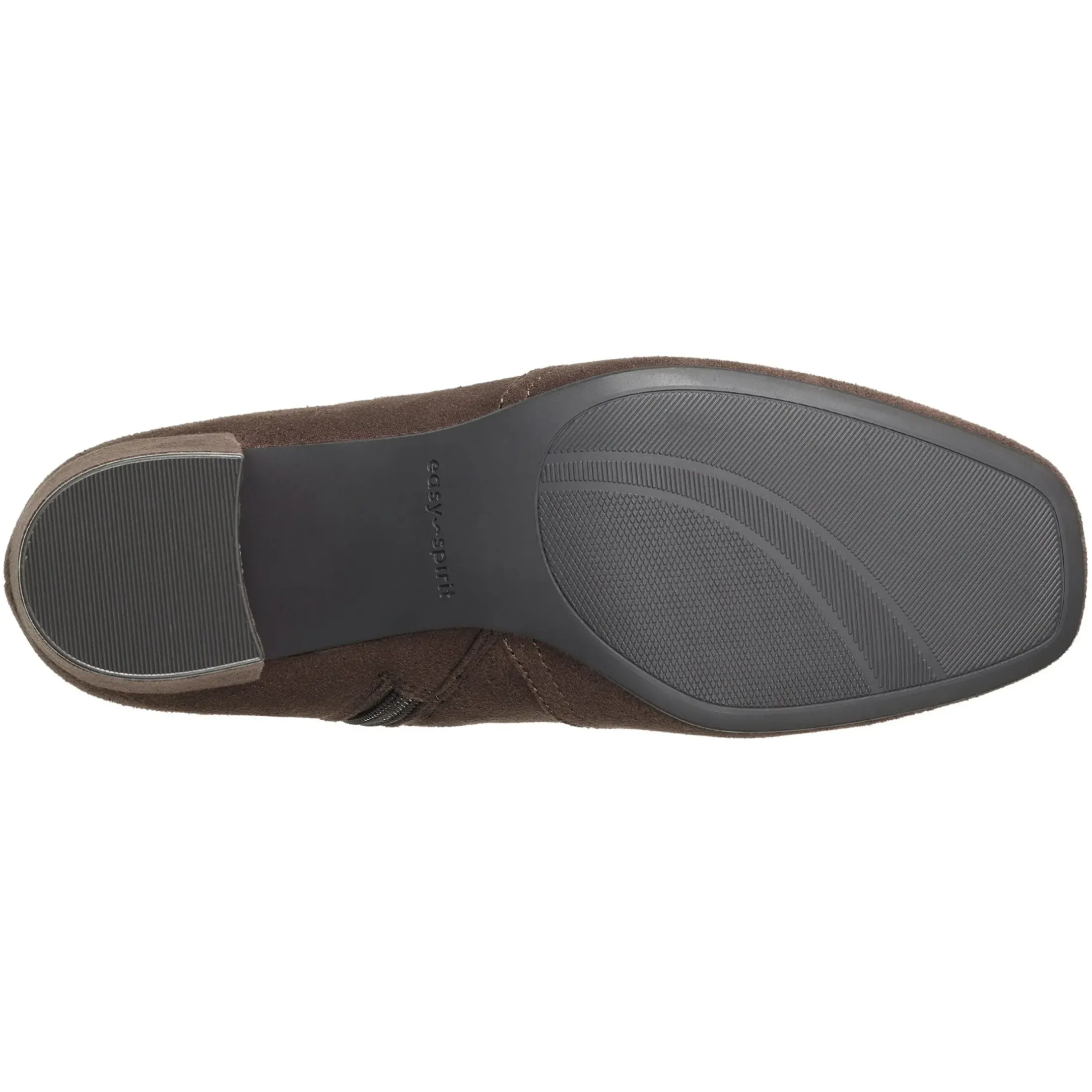 eFlex|eFlex>Easy Spirit Tami Heeled Booties Dark Brown Suede