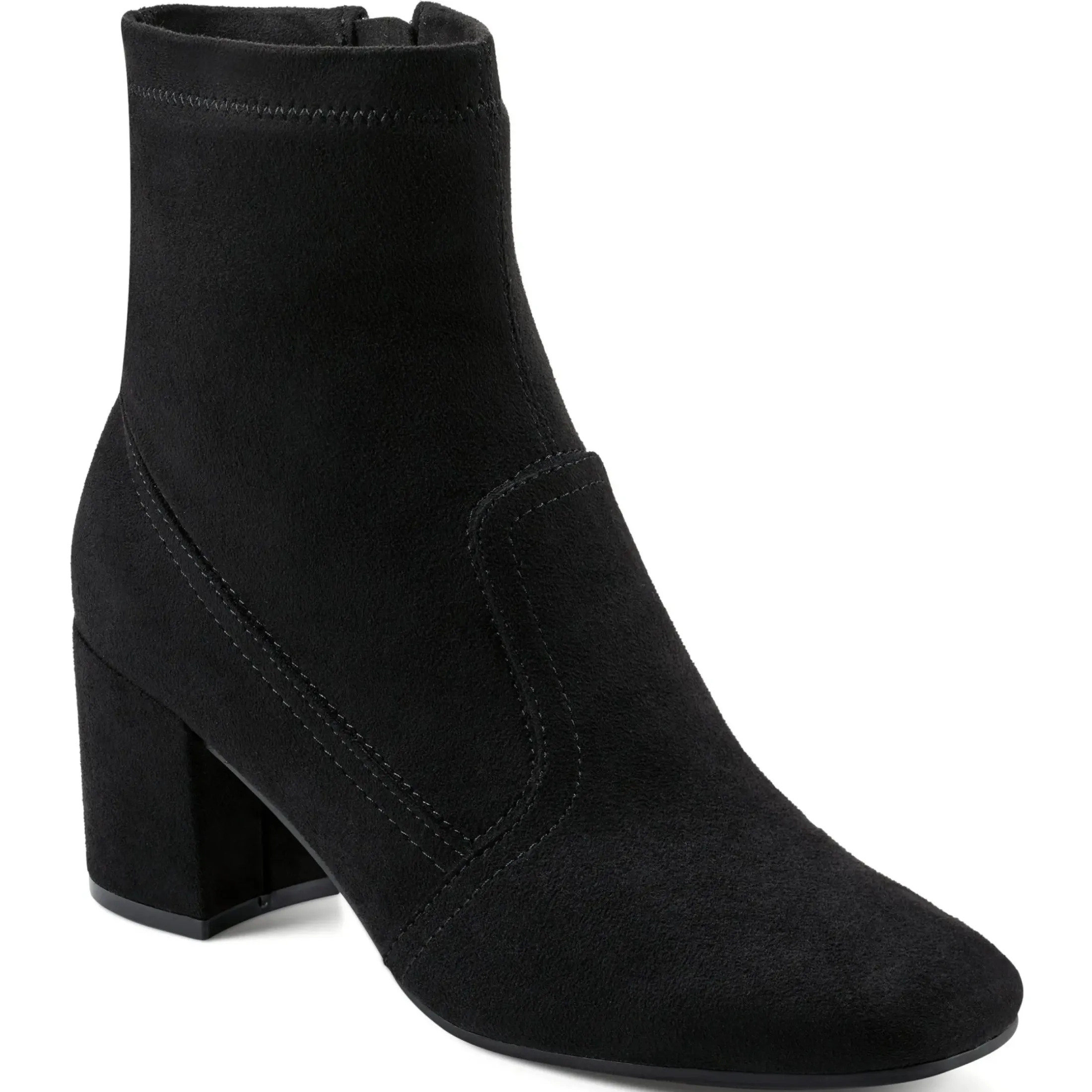 eFlex|eFlex>Easy Spirit Tami Heeled Booties Black Suede