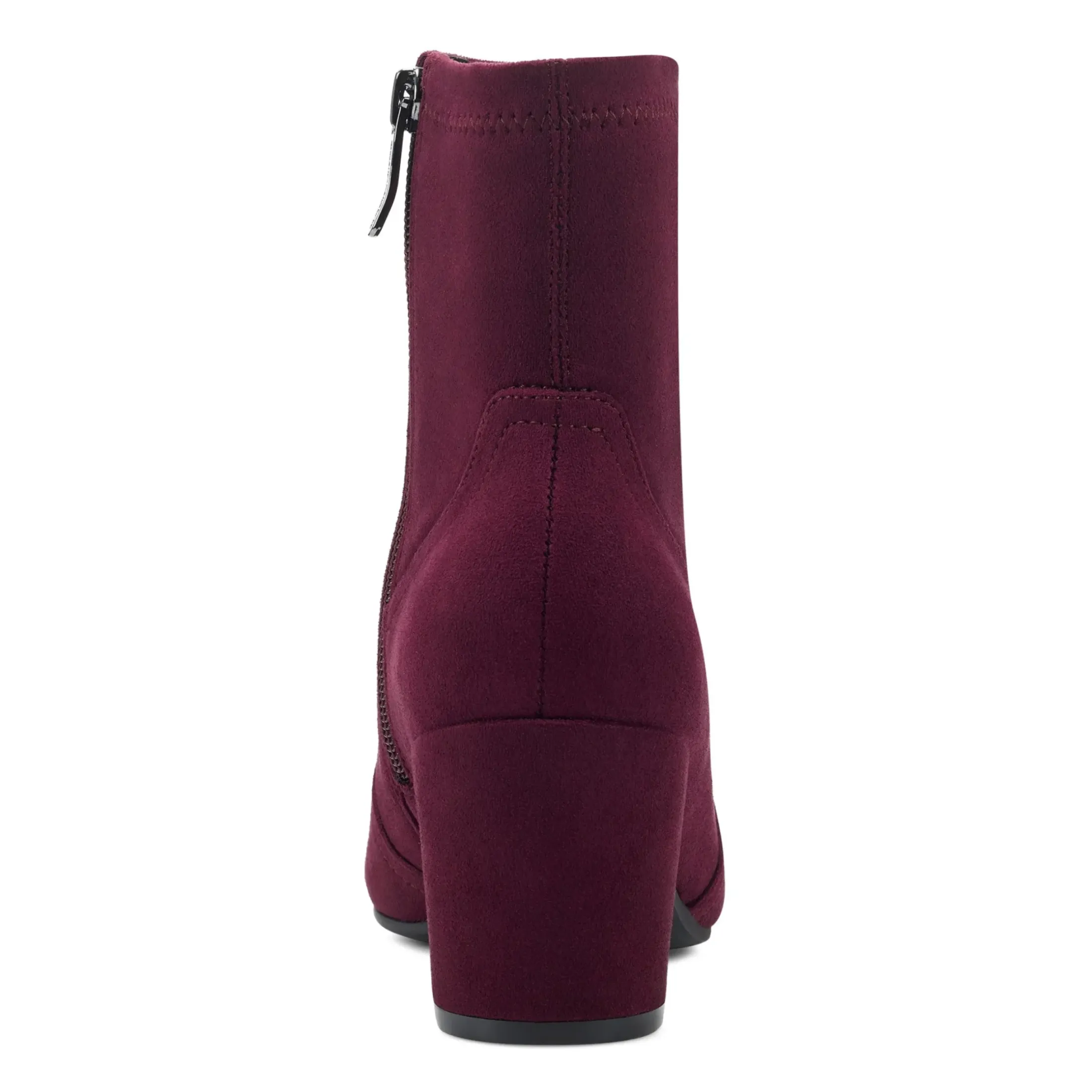 eFlex|eFlex>Easy Spirit Tami Heeled Booties Wine Suede