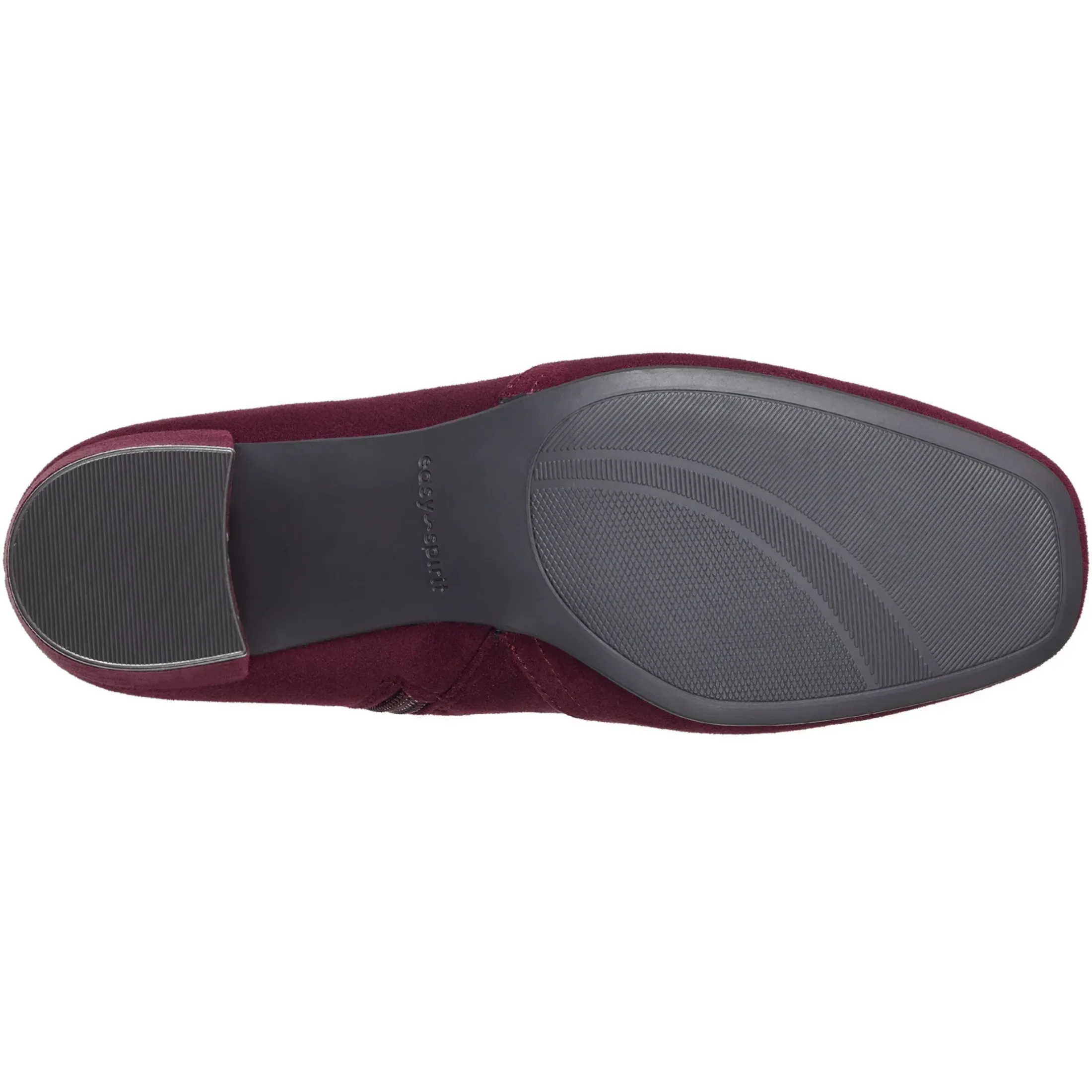 eFlex|eFlex>Easy Spirit Tami Heeled Booties Wine Suede