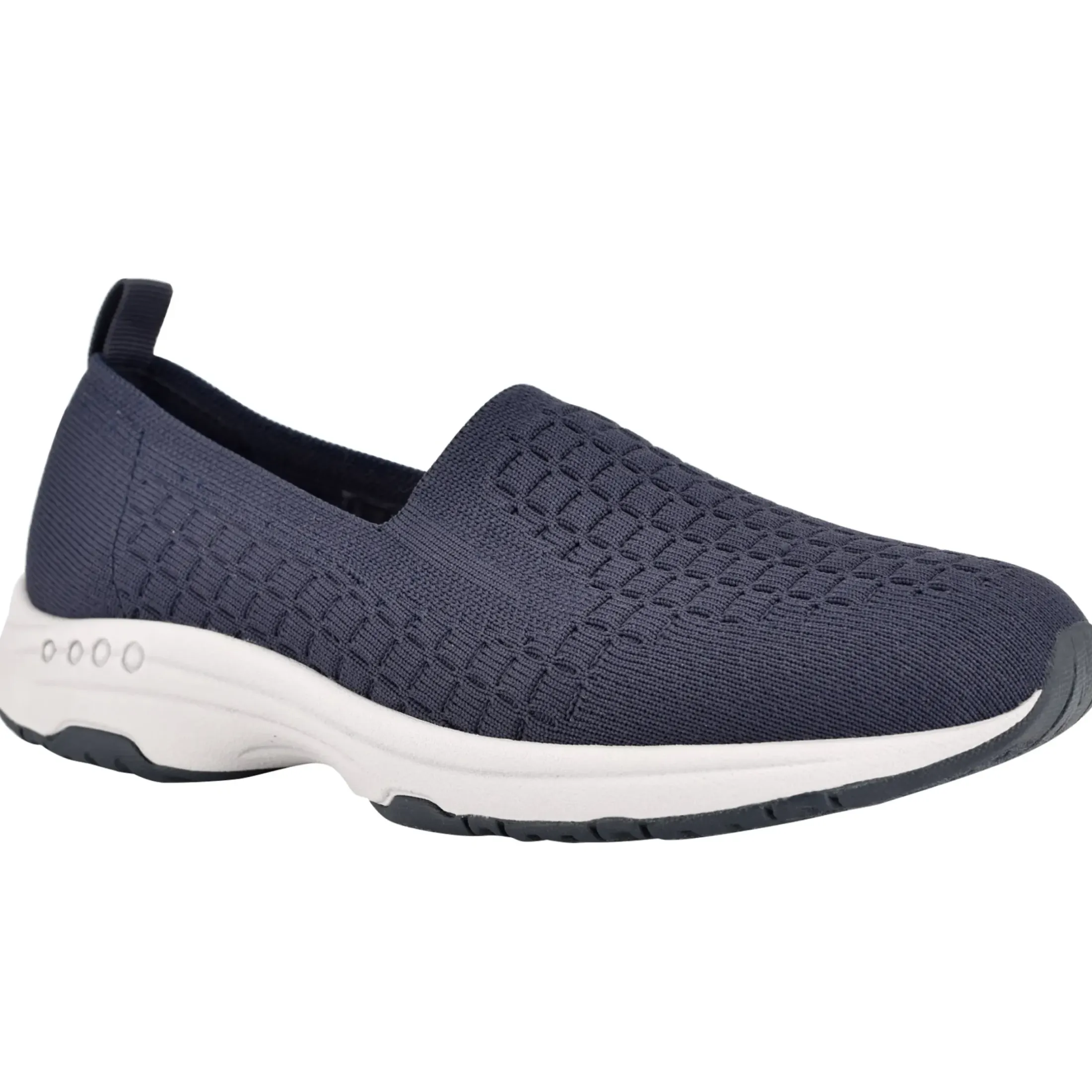 Traveltime Family|Slip Ons>Easy Spirit Tech Eco Slip On Sneakers Navy Recycled Knit
