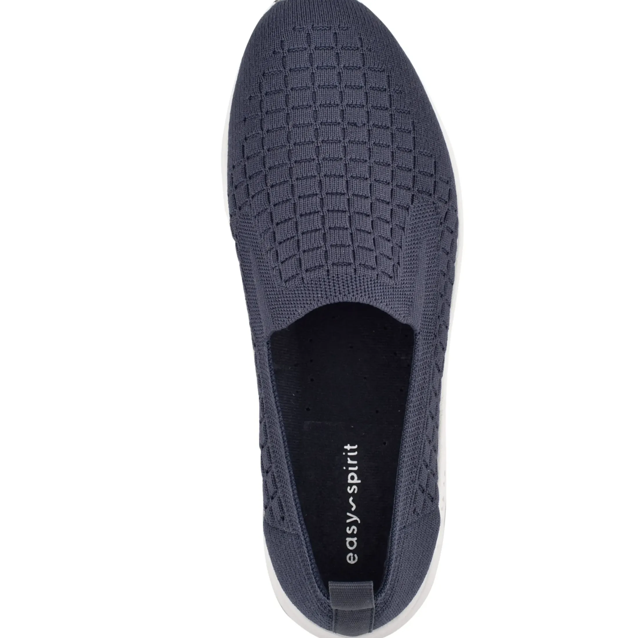 Traveltime Family|Slip Ons>Easy Spirit Tech Eco Slip On Sneakers Navy Recycled Knit
