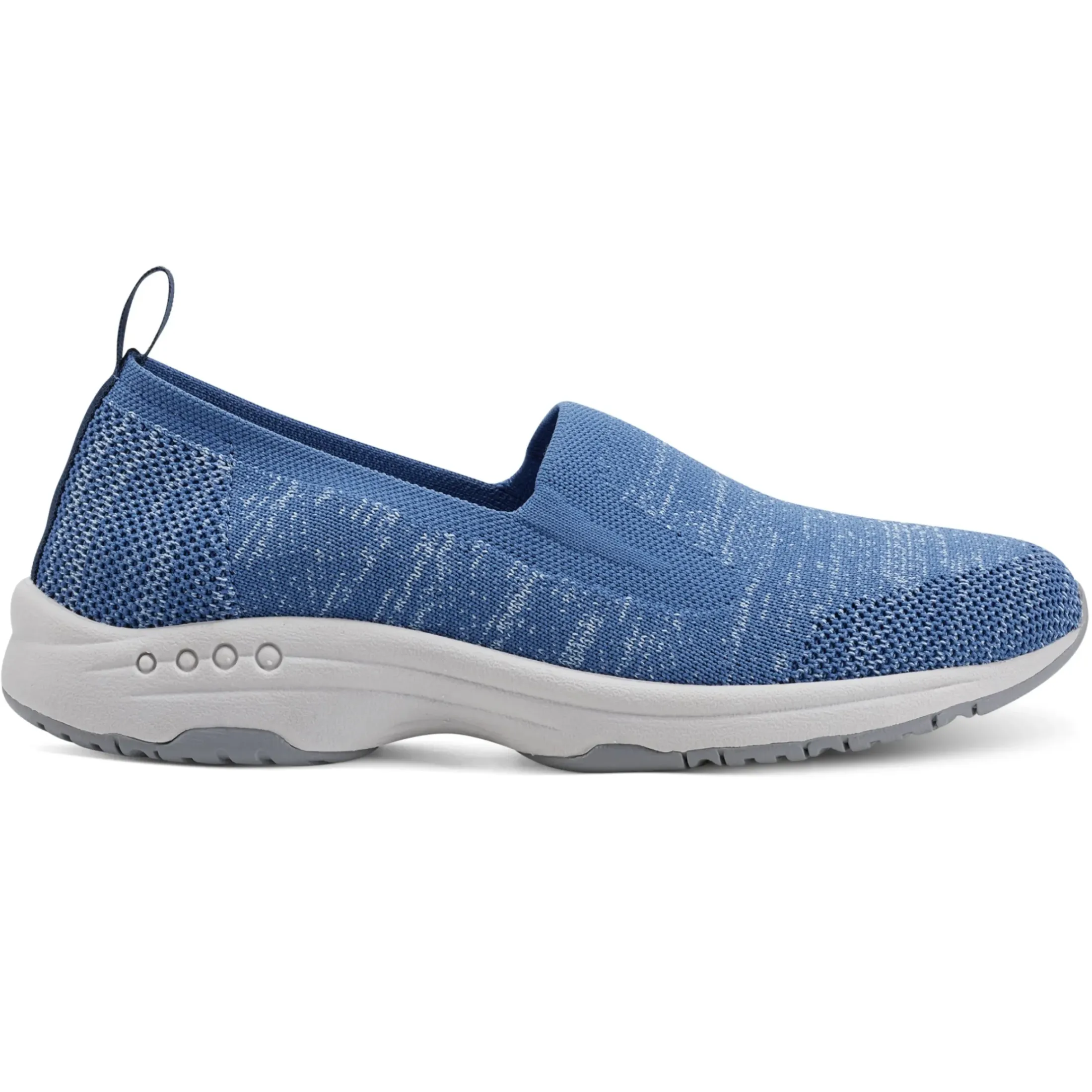 Traveltime Family|Slip Ons>Easy Spirit Tech Eco Slip On Sneakers Medium Blue Knit