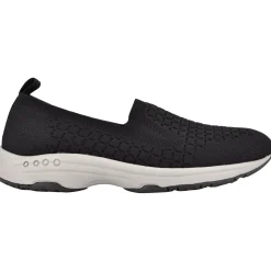 Traveltime Family|Slip Ons>Easy Spirit Tech Eco Slip On Sneakers Black Recycled Knit