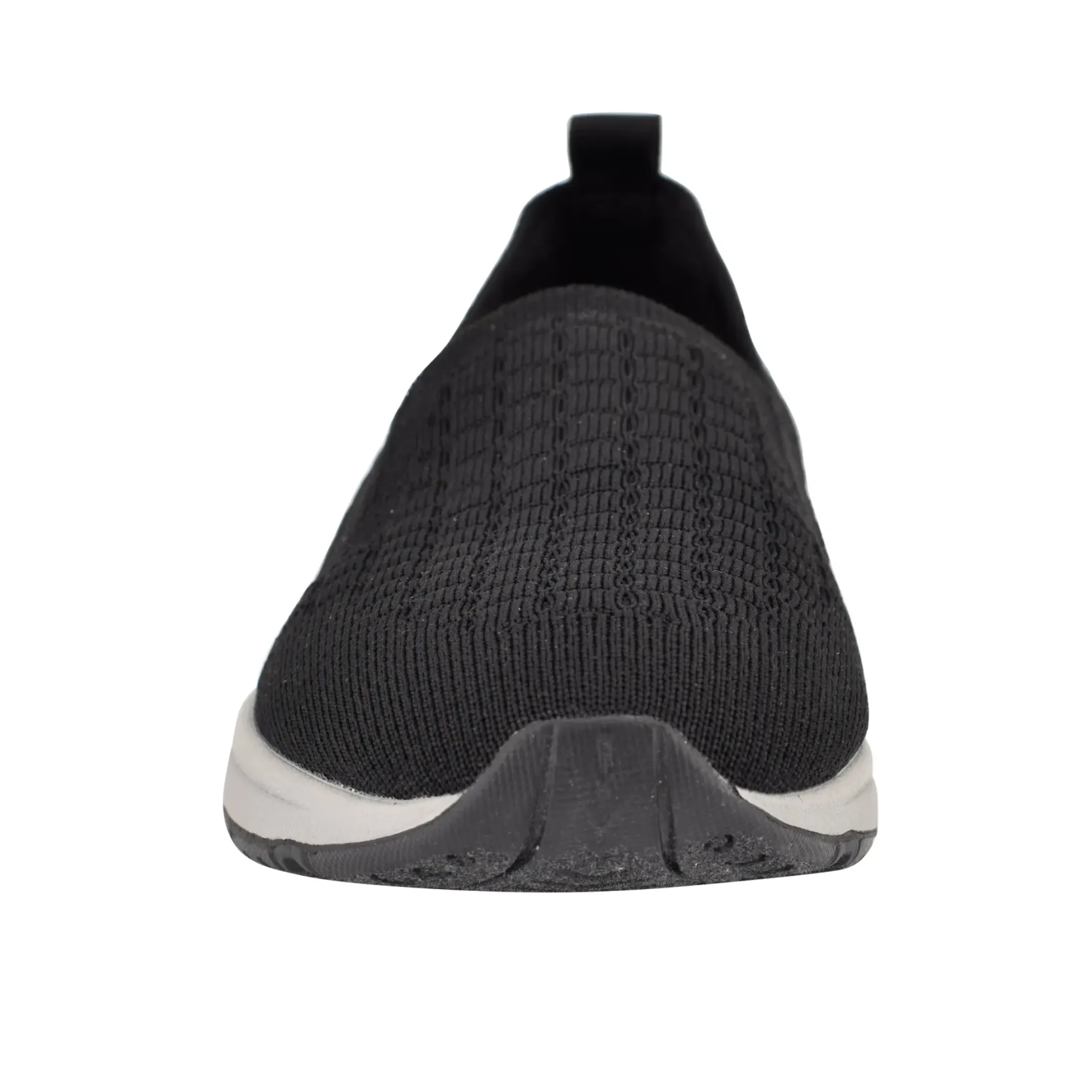 Traveltime Family|Slip Ons>Easy Spirit Tech Eco Slip On Sneakers Black Recycled Knit
