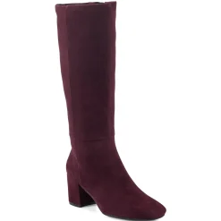 eFlex|eFlex>Easy Spirit Tony Heeled Boots Burgundy Suede