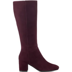 eFlex|eFlex>Easy Spirit Tony Heeled Boots Burgundy Suede