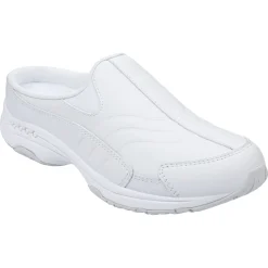 Traveltime Family|Slip Ons>Easy Spirit Tourguide Clogs White Leather