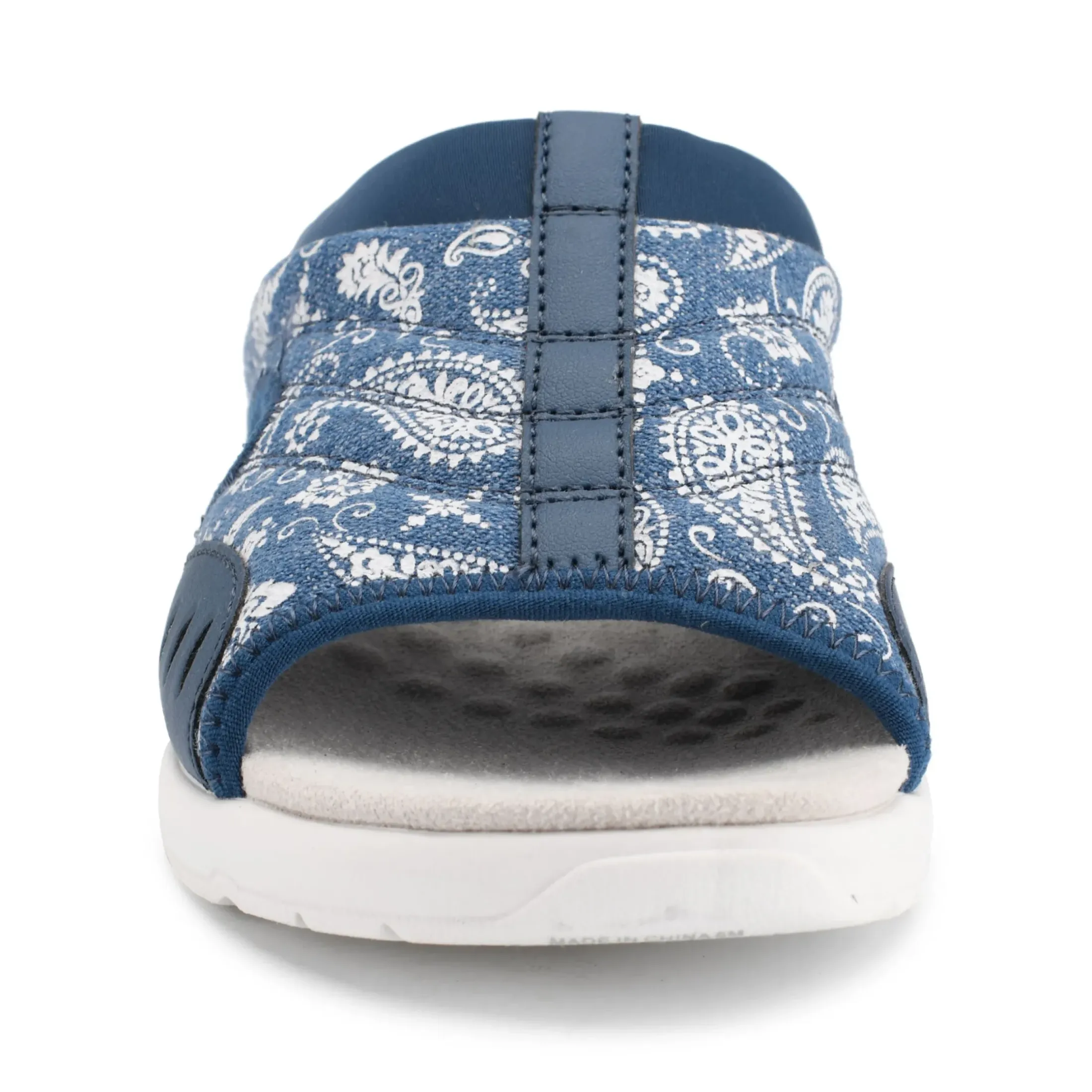 Traciee|Casual>Easy Spirit Traciee Slip On Sandals Denim Paisley Print
