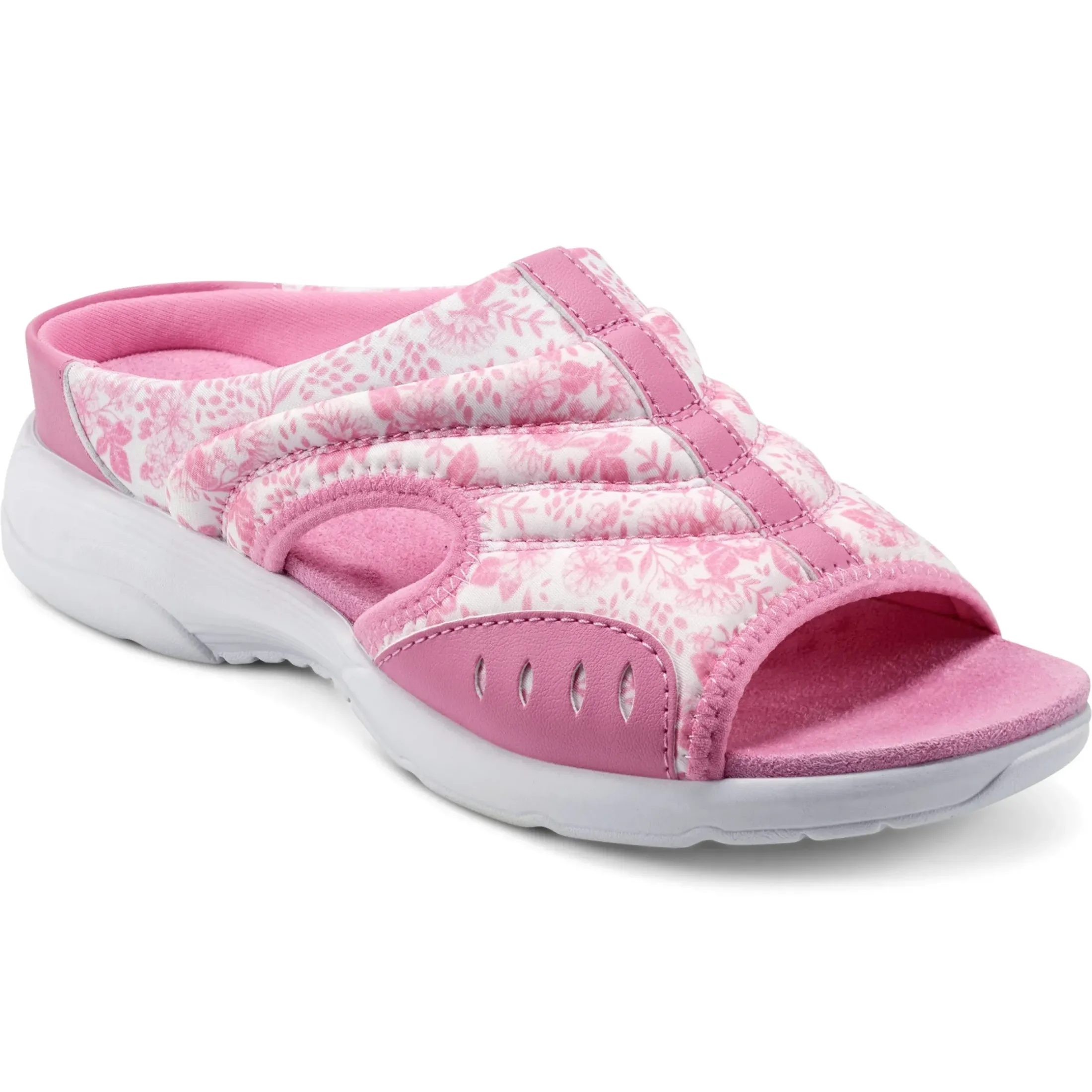 Traciee|Casual>Easy Spirit Traciee Slip On Sandals Pink/White Floral