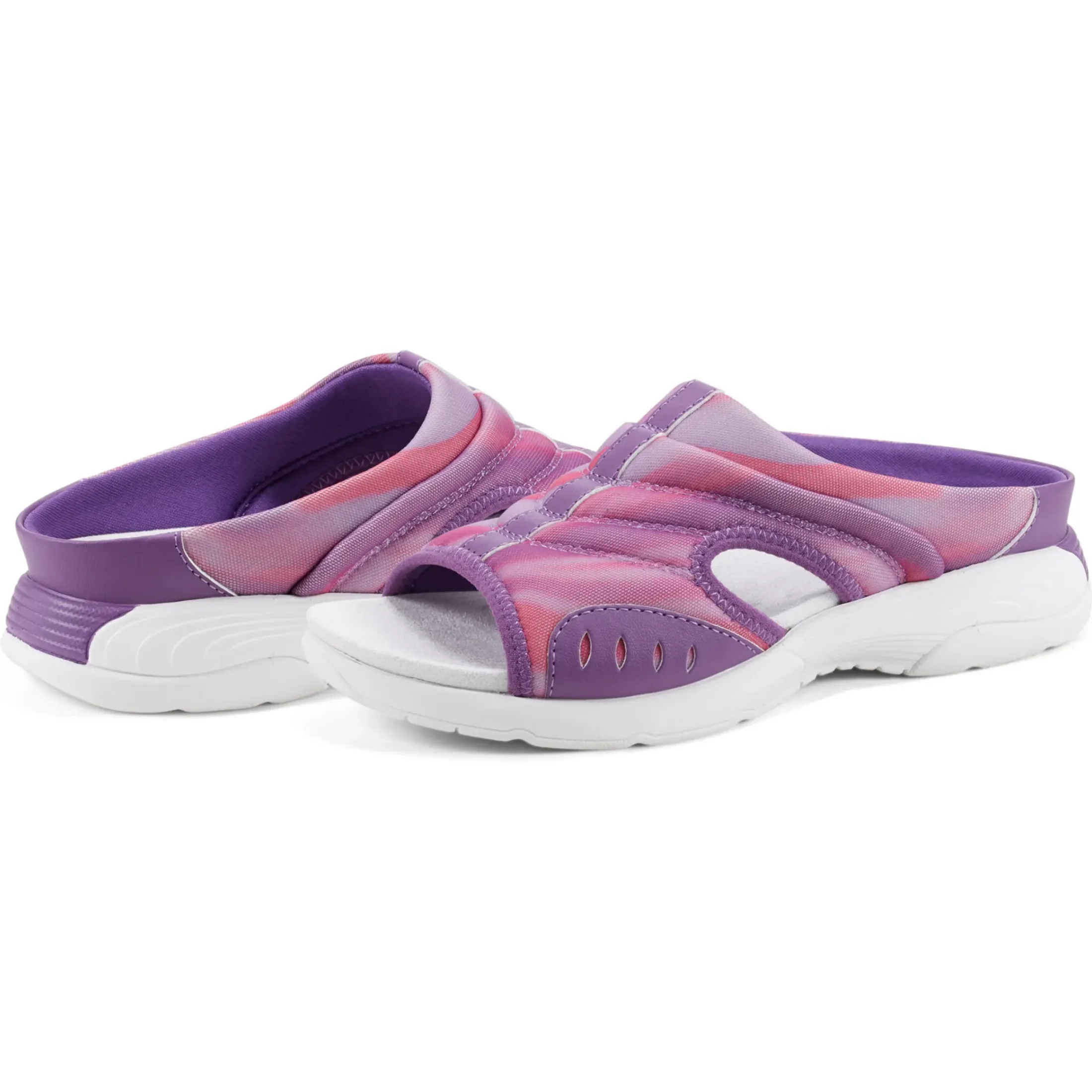 Traciee|Casual>Easy Spirit Traciee Slip On Sandals Purple Tye Dye