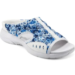 Traciee|Casual>Easy Spirit Traciee Slip On Sandals White/Blue Floral