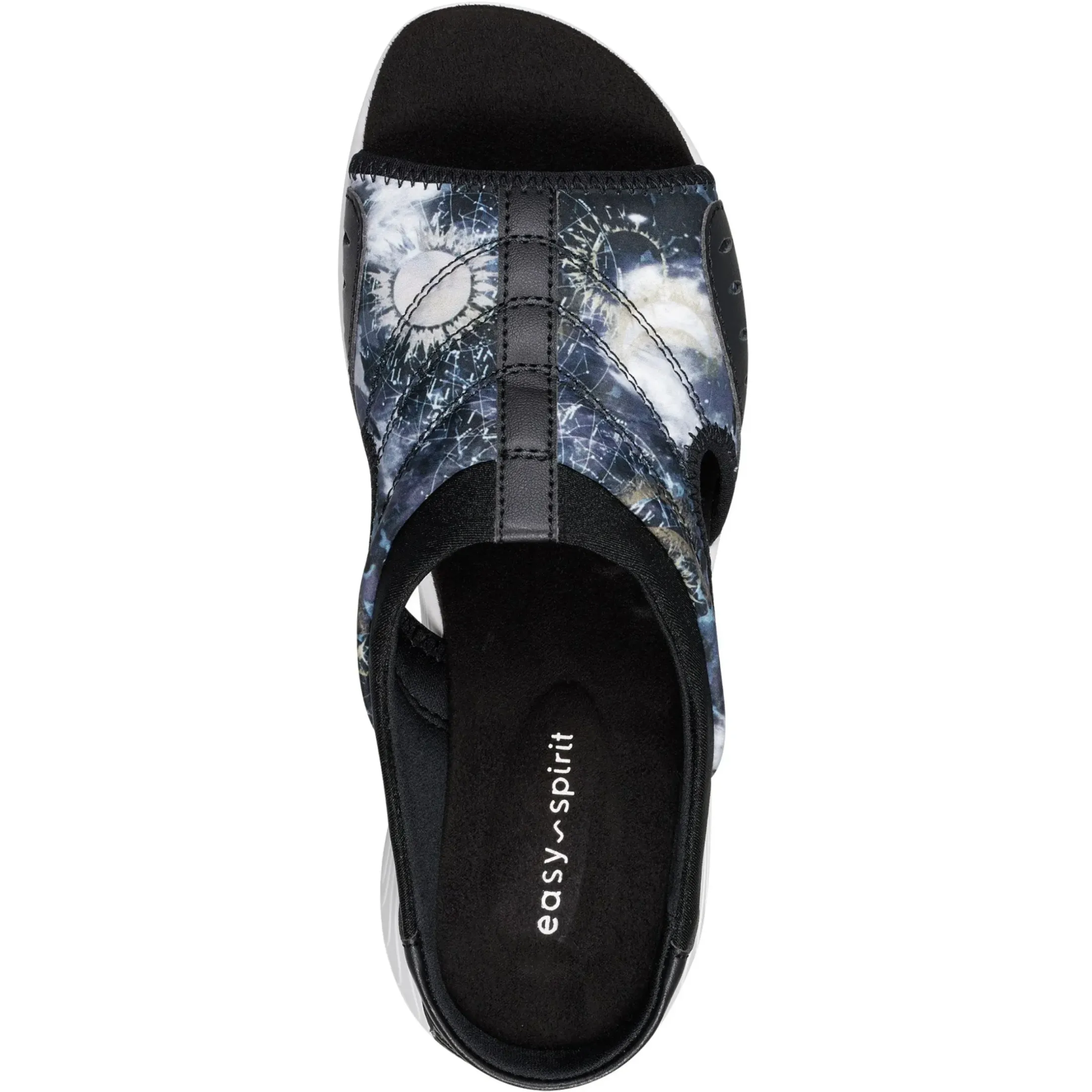 Traciee|Casual>Easy Spirit Traciee Slip On Sandals Black Multi Knit