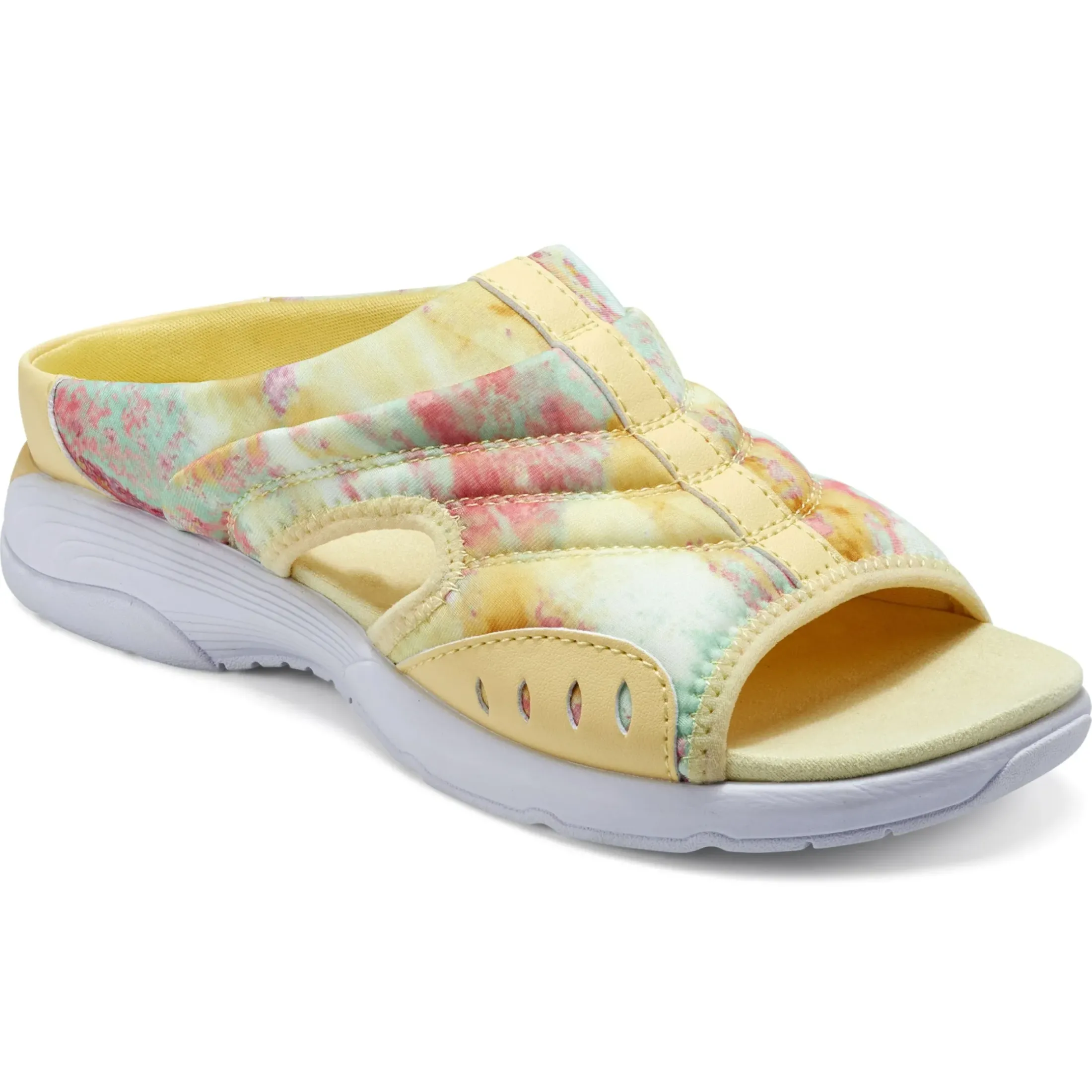 Traciee|Casual>Easy Spirit Traciee Slip On Sandals Yellow Multi Floral Print