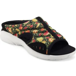 Traciee|Casual>Easy Spirit Traciee Slip On Sandals Black Multi Fruit Print