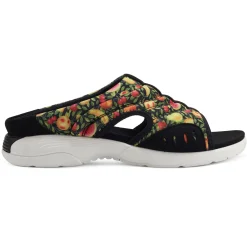 Traciee|Casual>Easy Spirit Traciee Slip On Sandals Black Multi Fruit Print