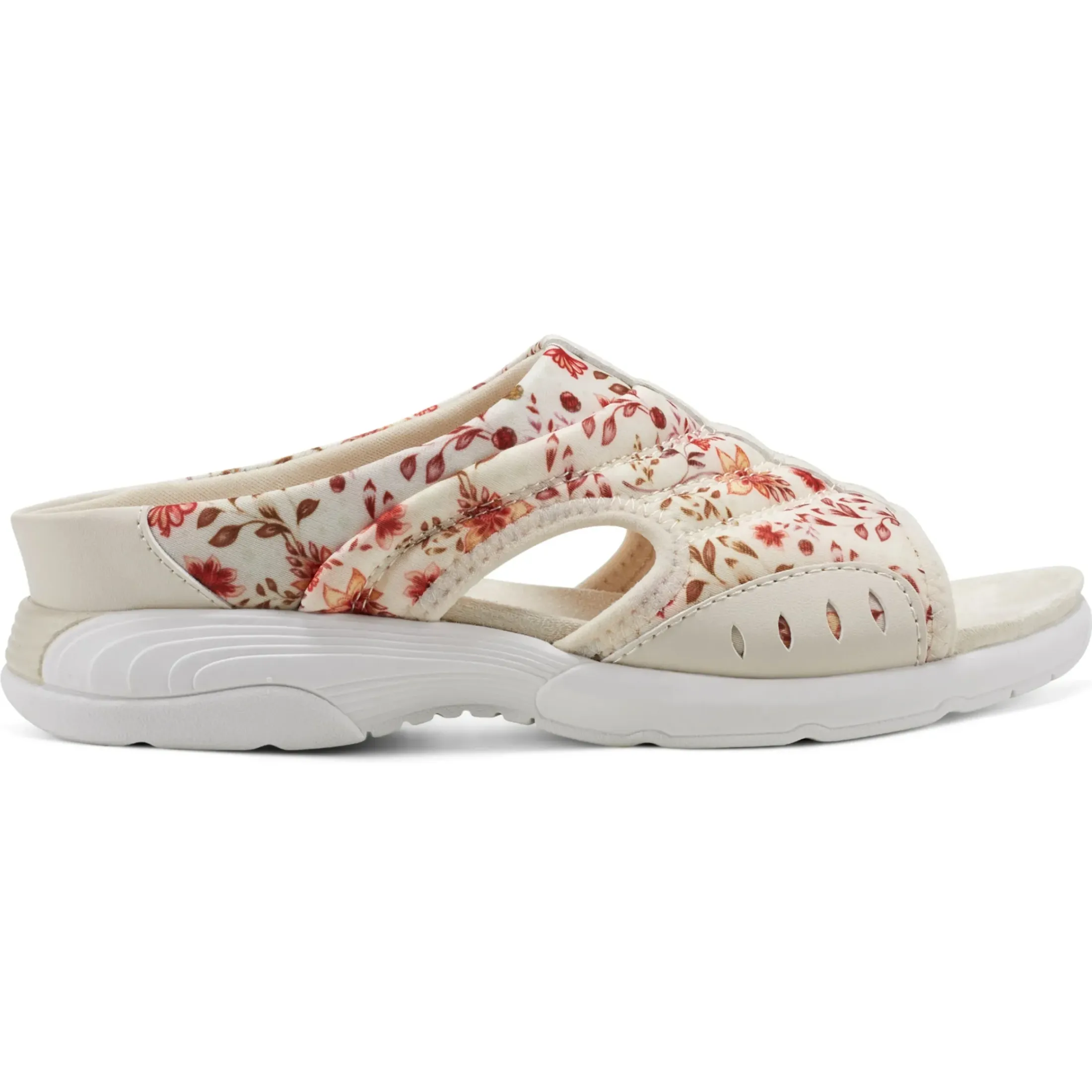 Traciee|Casual>Easy Spirit Traciee Slip On Sandals Natural Prairie Floral