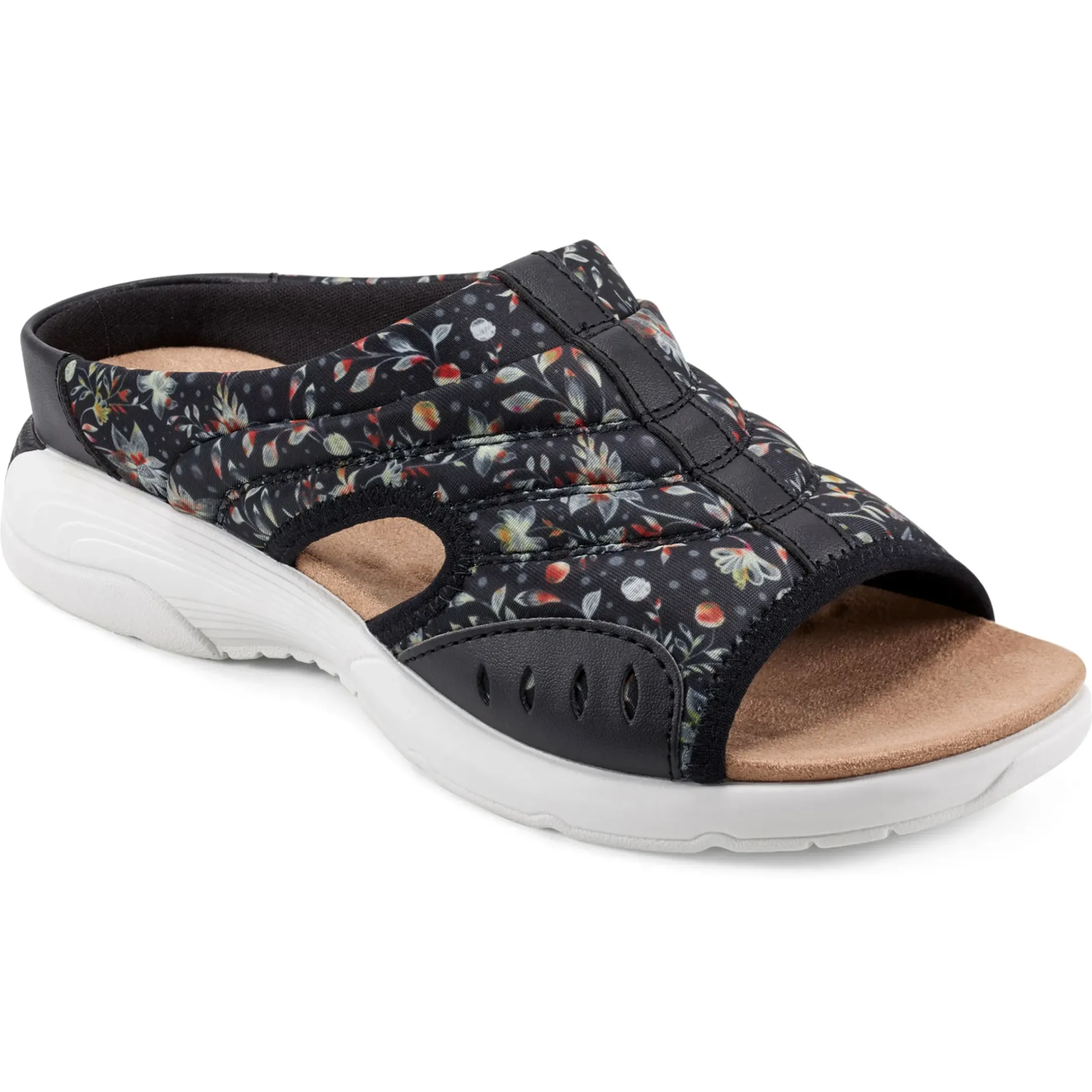 Traciee|Casual>Easy Spirit Traciee Slip On Sandals Black Prairie Floral