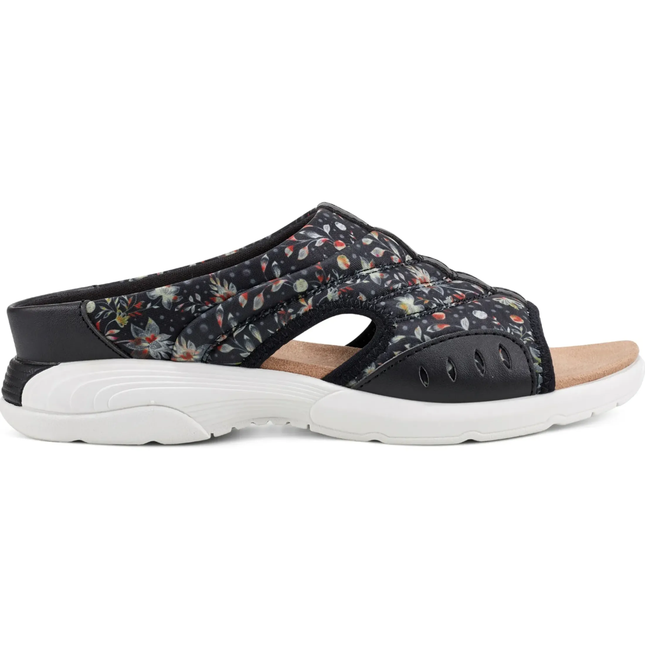 Traciee|Casual>Easy Spirit Traciee Slip On Sandals Black Prairie Floral