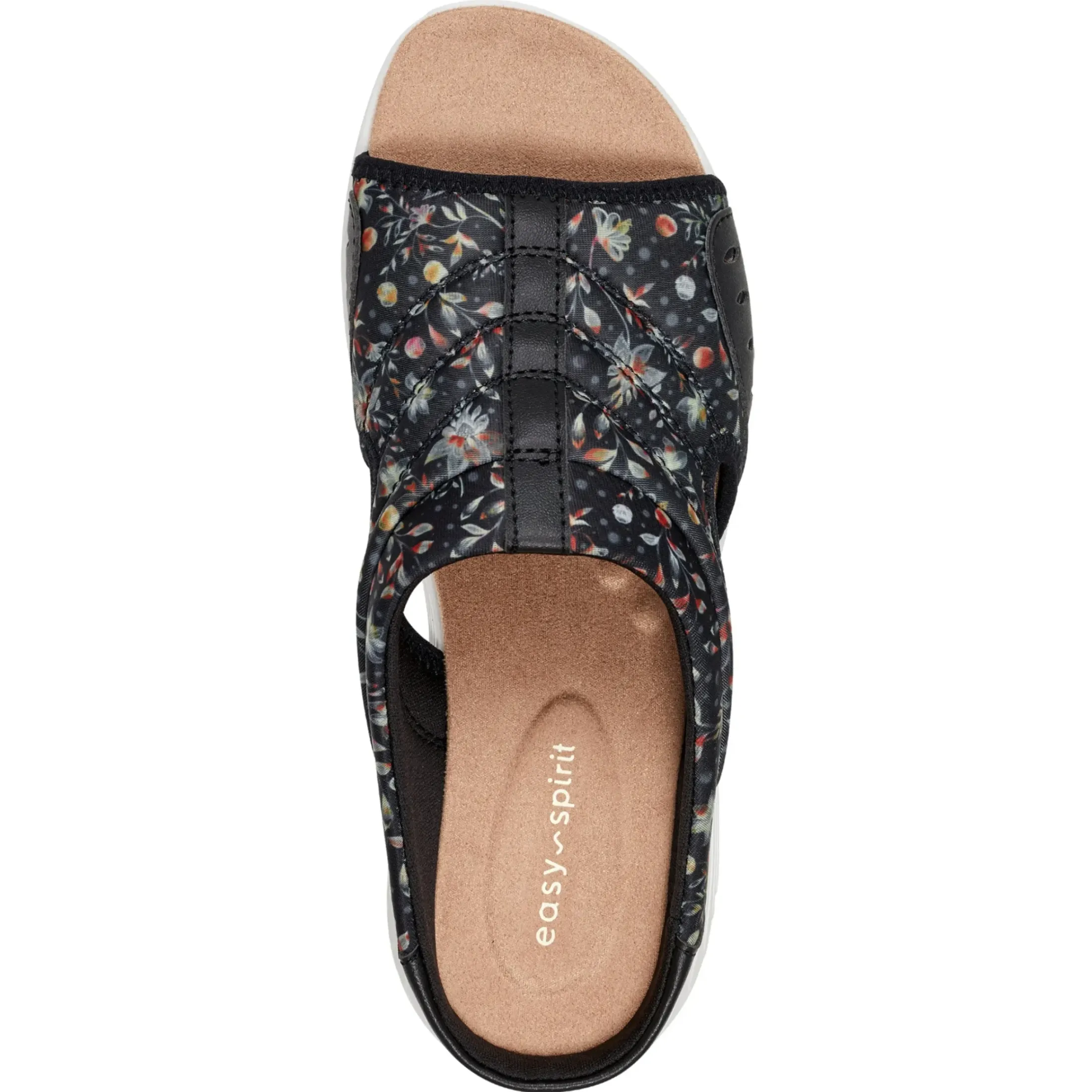 Traciee|Casual>Easy Spirit Traciee Slip On Sandals Black Prairie Floral