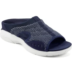 Traciee|Casual>Easy Spirit Traciee Slip On Sandals Navy Multi Print